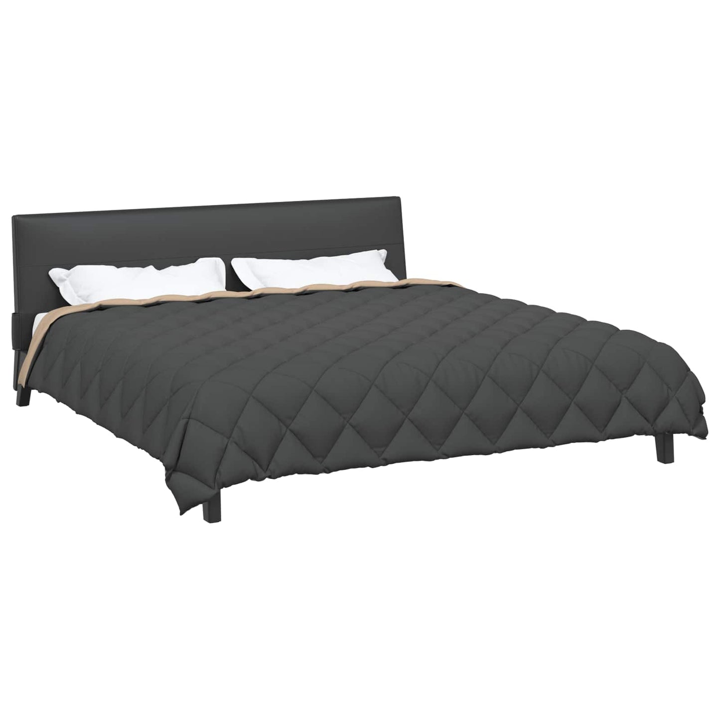 vidaXL Χειμερινό Παπλωματοθήκη Ανθρακί και Ταμπά 240 x 200 cm