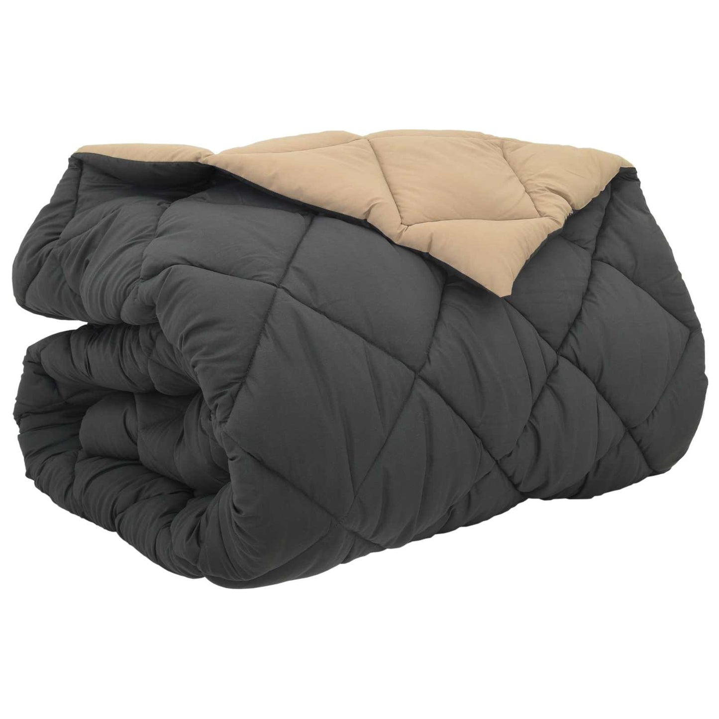 vidaXL Χειμερινό Παπλωματοθήκη Ανθρακί και Ταμπά 220 x 240 cm