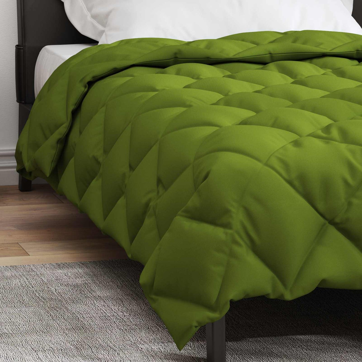 vidaXL Χειμερινό Παπλωματοθήκη Πράσινο 140 x 220 cm Μικροΐνες