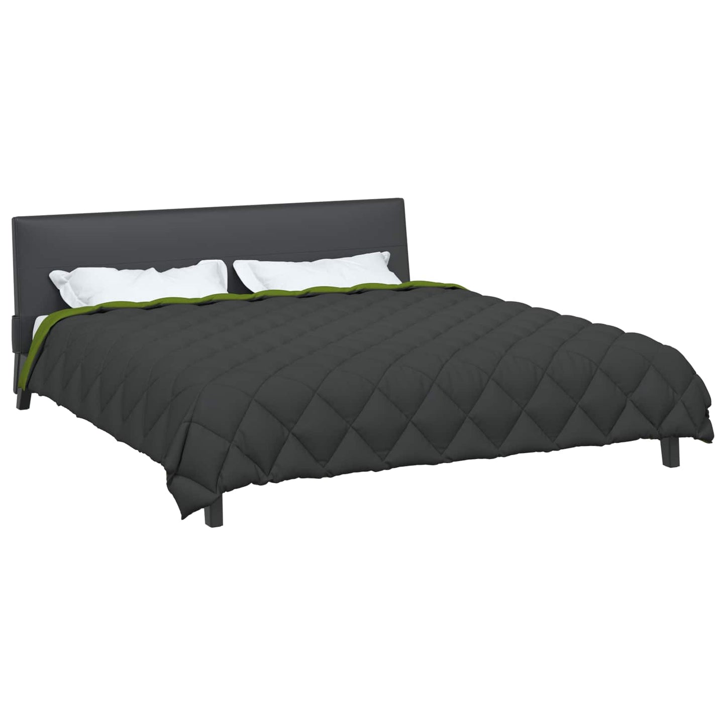 vidaXL Χειμερινό Παπλωματοθήκη Πράσινο και Ανθρακί 200 x 200 cm