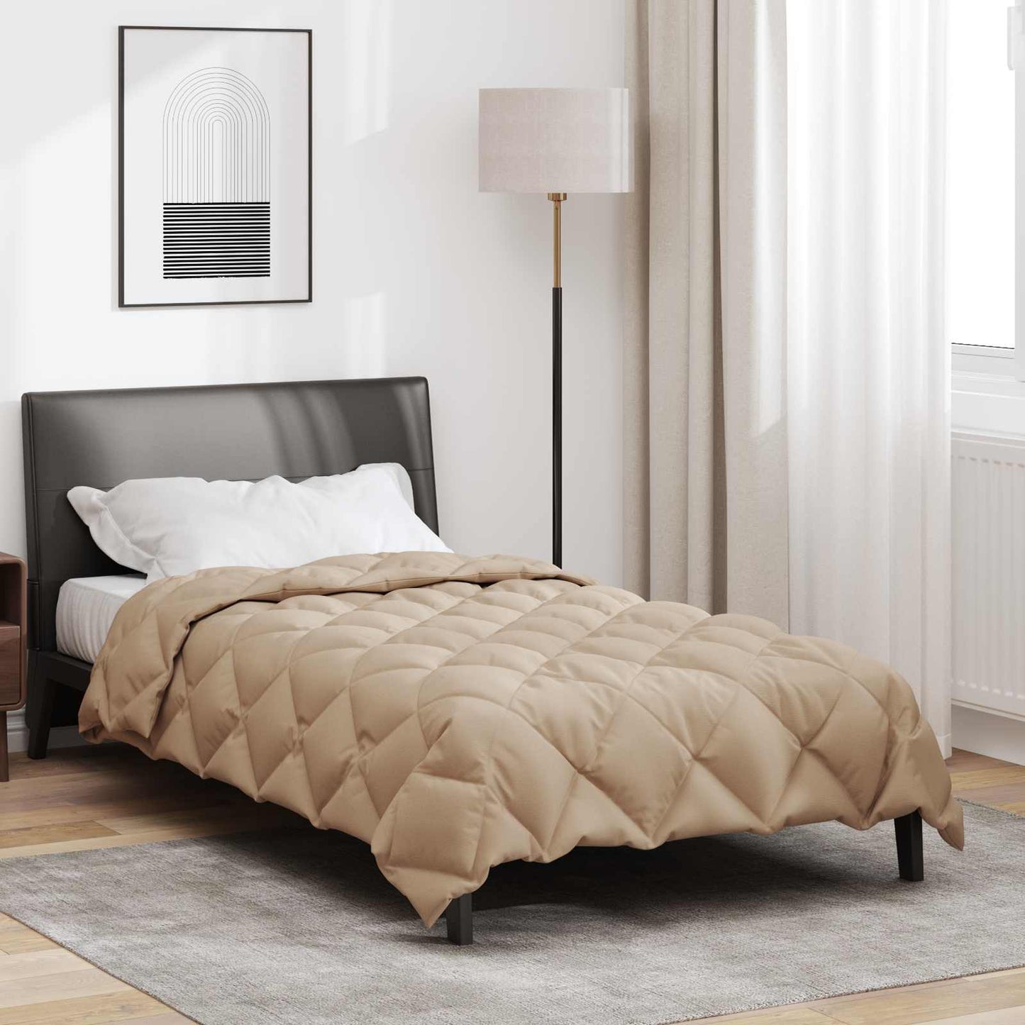 vidaXL Χειμερινό Παπλωματοθήκη Taupe 220 x 140 cm Μικροΐνες