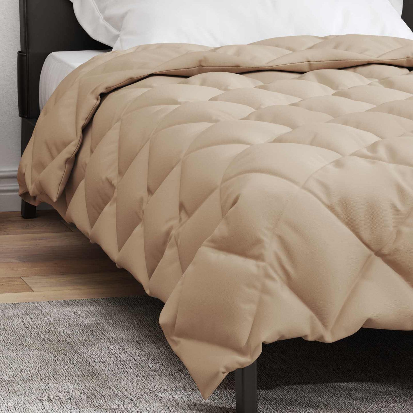 vidaXL Χειμερινό Παπλωματοθήκη Taupe 220 x 155 εκ Μικροΐνες