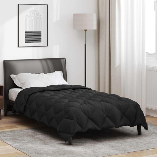 vidaXL Χειμερινό Παπλωματοθήκη Μαύρο 200 x 140 cm Μικροΐνες