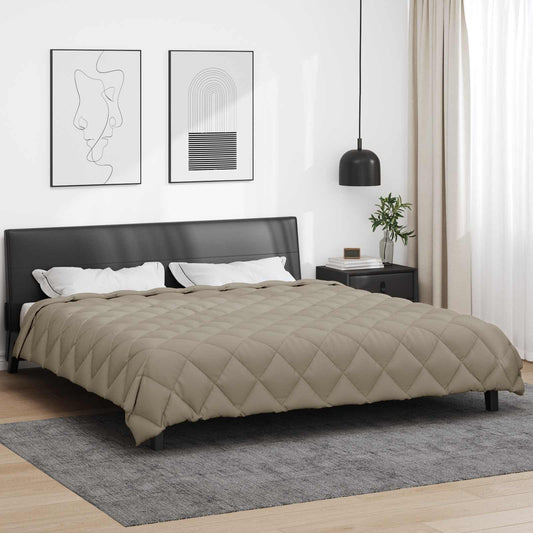 vidaXL Χειμερινό Παπλωματοθήκη Ανοιχτό γκρι 220 x 240 cm Μικροΐνες