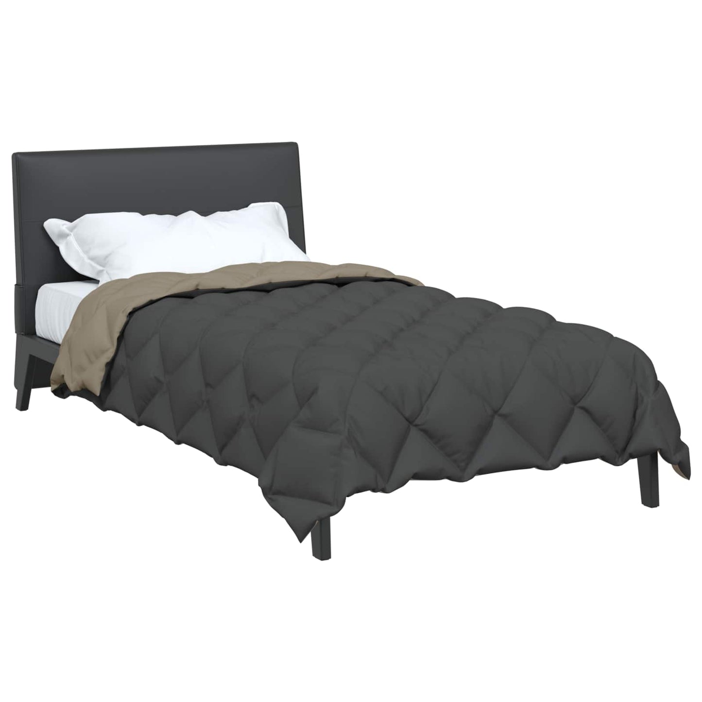 vidaXL Χειμερινό Παπλωματοθήκη Ανοιχτό γκρι και Ανθρακί 200 x 155 εκ