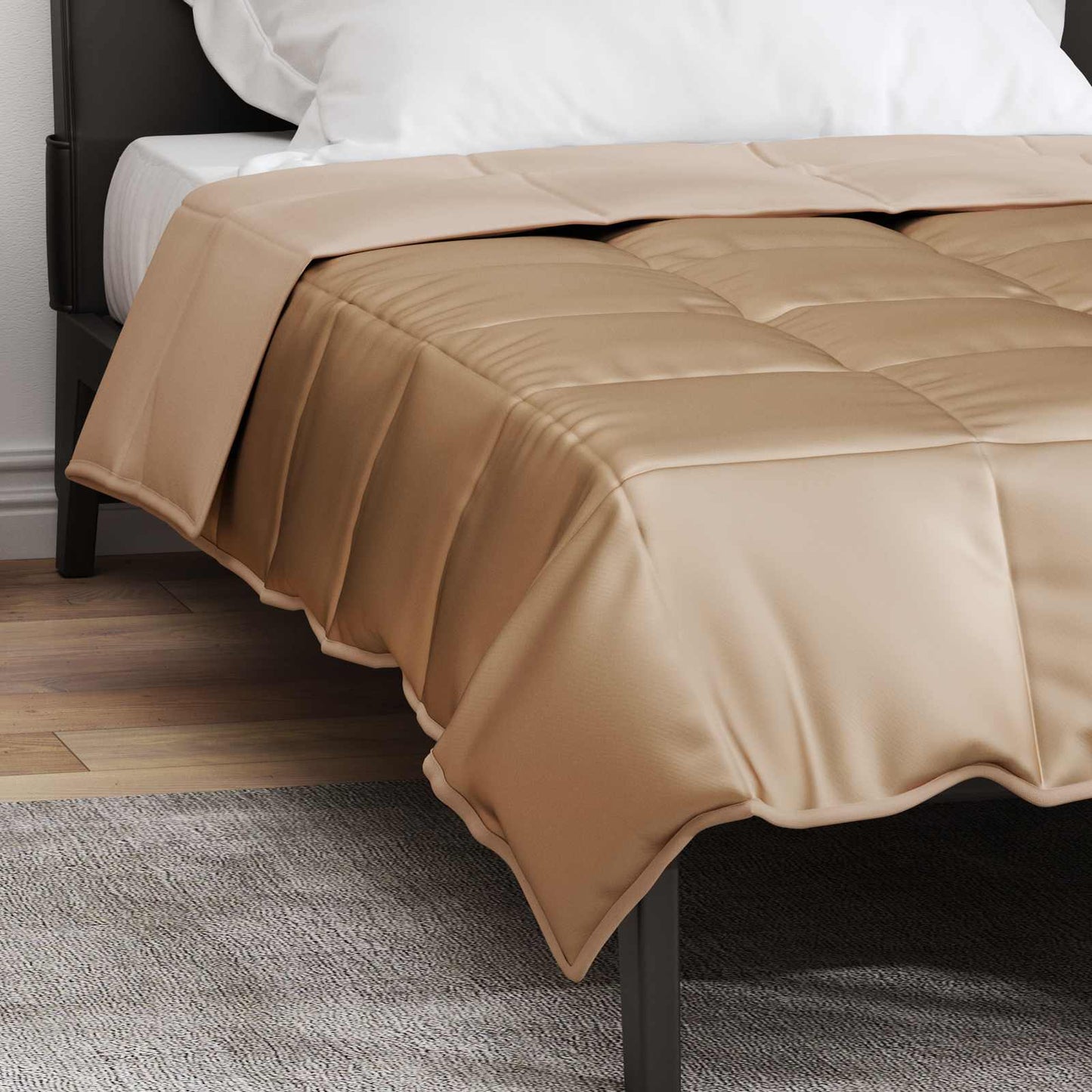 vidaXL Καλοκαιρινό Παπλωματοθήκη Χρυσό 140 x 200 cm
