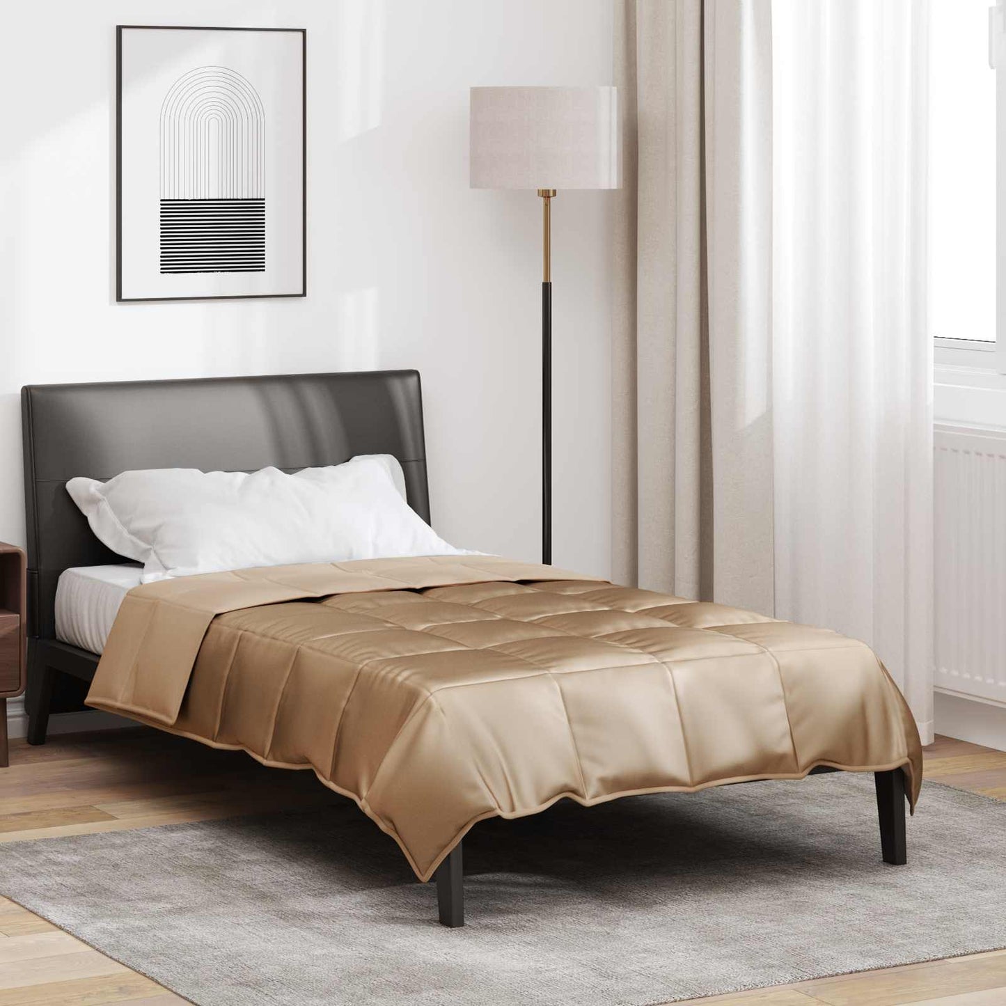 vidaXL Καλοκαιρινό Παπλωματοθήκη Χρυσό 140 x 200 cm