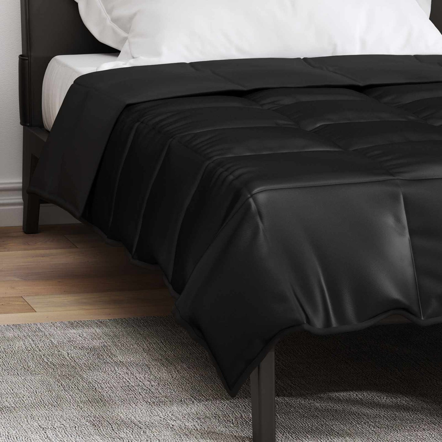 vidaXL Καλοκαιρινό Παπλωματοθήκη Μαύρο 140 x 220 cm