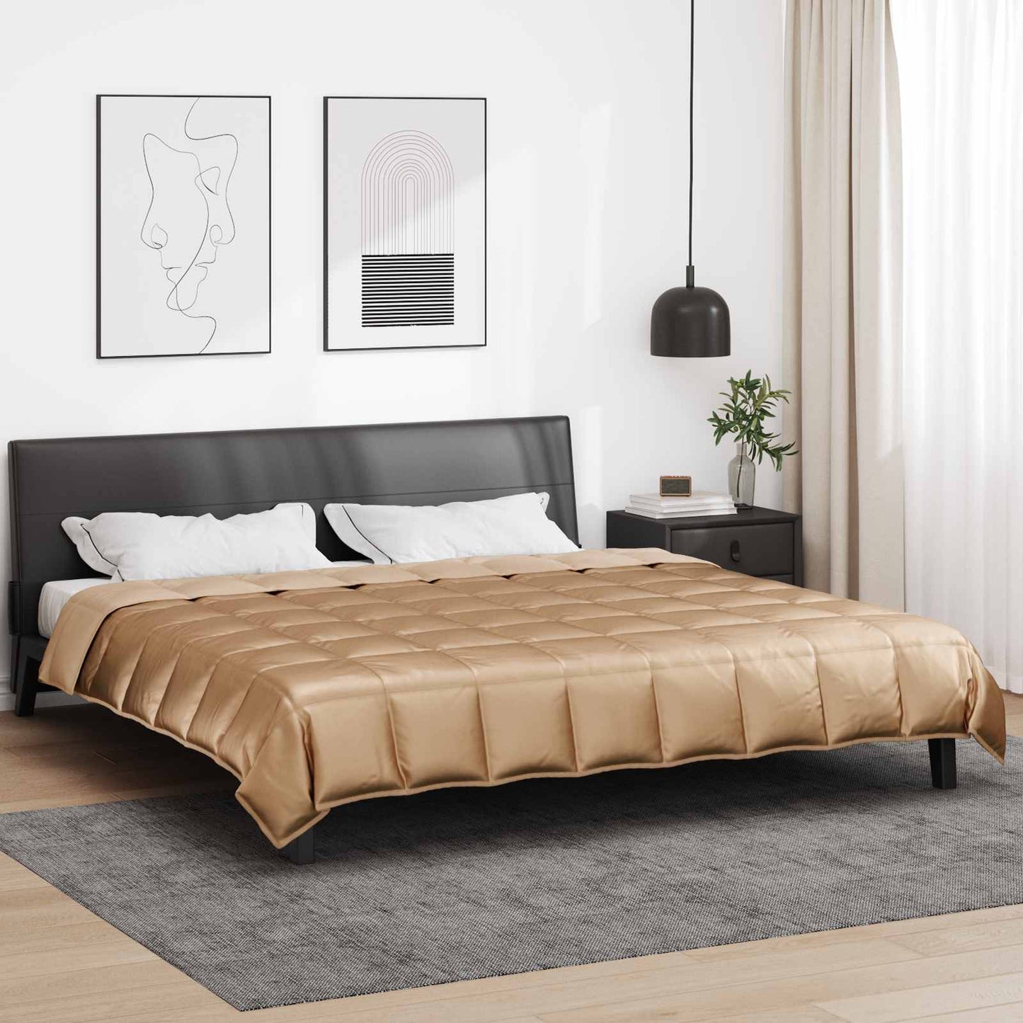 vidaXL Κουβέρτα ολόκληρου του χρόνου Χρυσό 220 x 240 cm