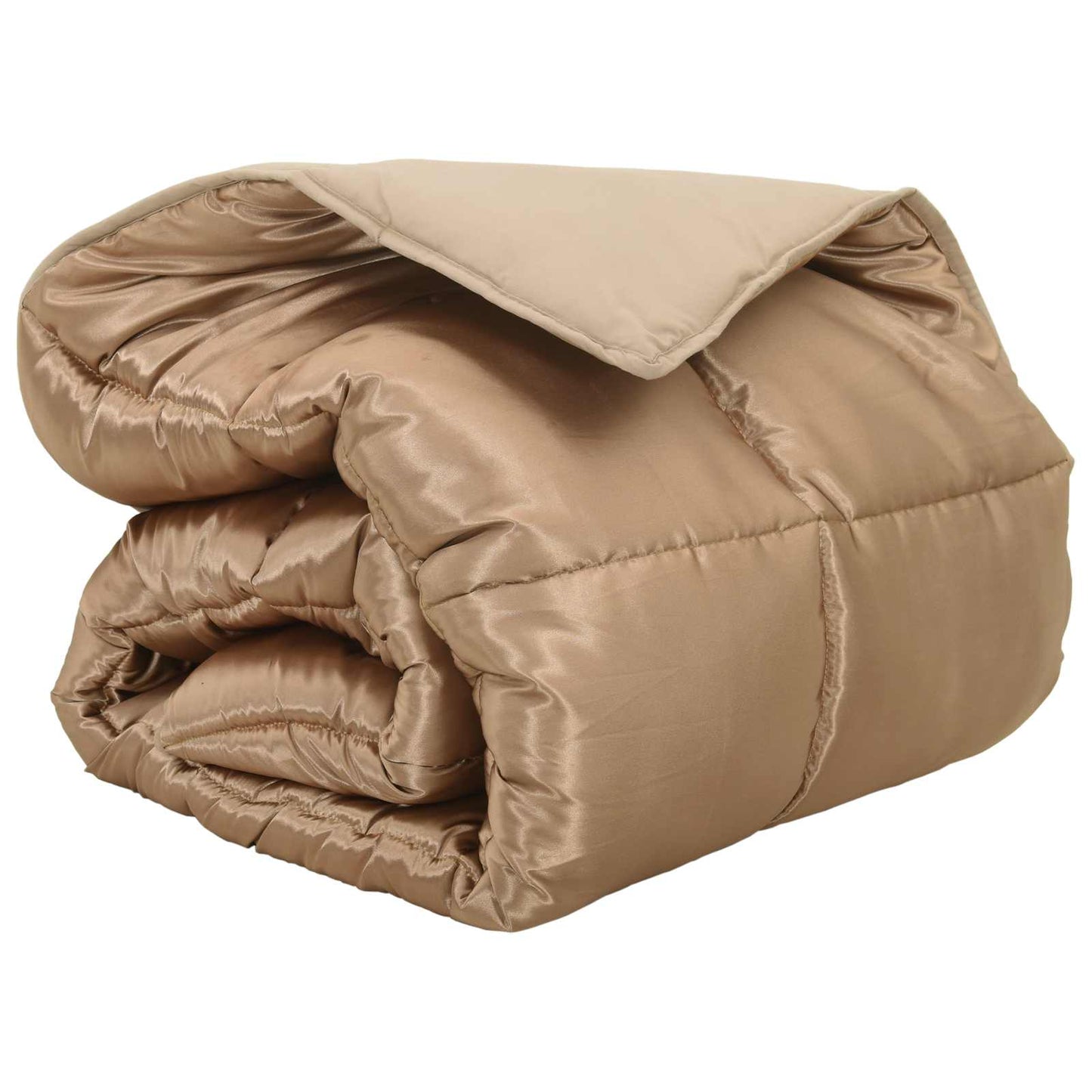 vidaXL Χειμερινό Παπλωματοθήκη Χρυσό 135 x 200 cm Σατέν και Μικροΐνες