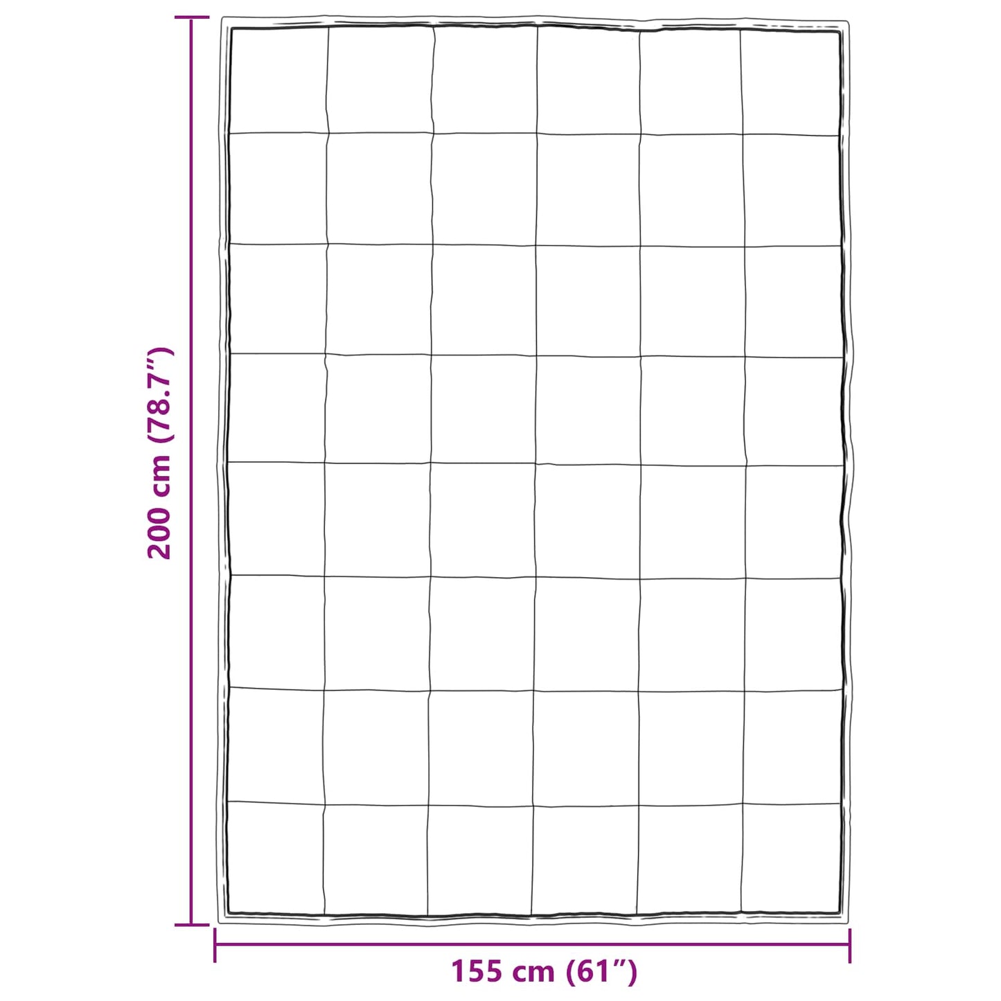 vidaXL Χειμερινό Παπλωματοθήκη 155 x 200 εκ. 450 gsm Ασημί