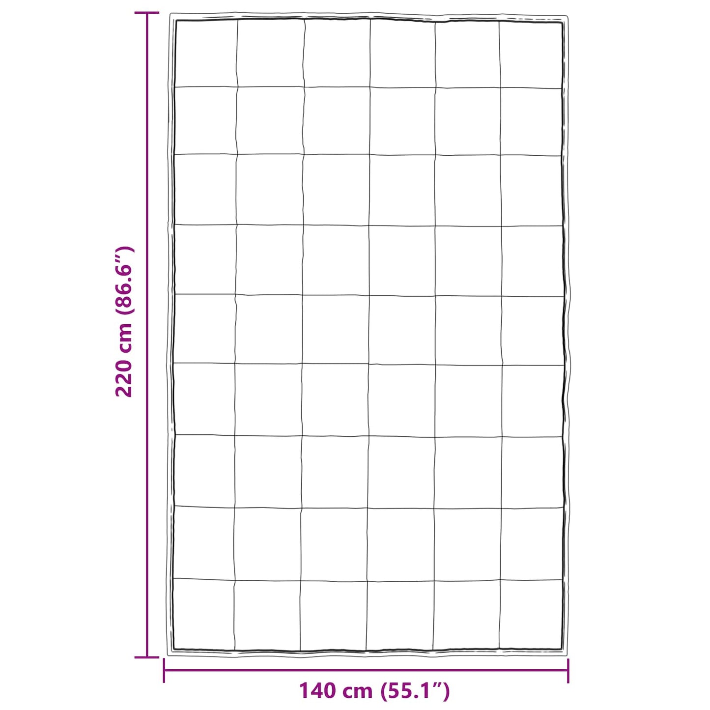vidaXL Χειμερινό Παπλωματοθήκη Ασημί 220 x 140 cm Σατέν και Μικροΐνες