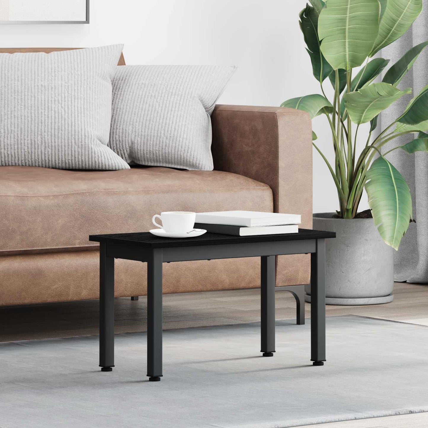 vidaXL Τραπεζάκι σαλονιού Μαύρη Οξυά 60 x 30 x 36 cm