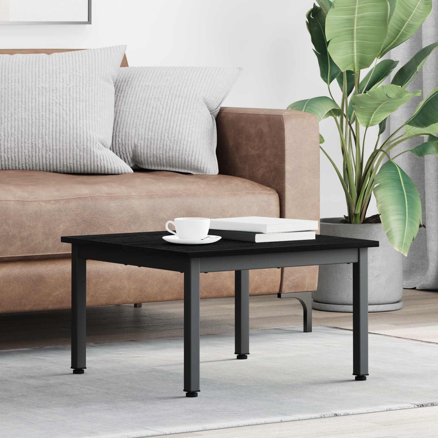 vidaXL Τραπεζάκι σαλονιού Μαύρη Οξυά 60 x 60 x 36 cm