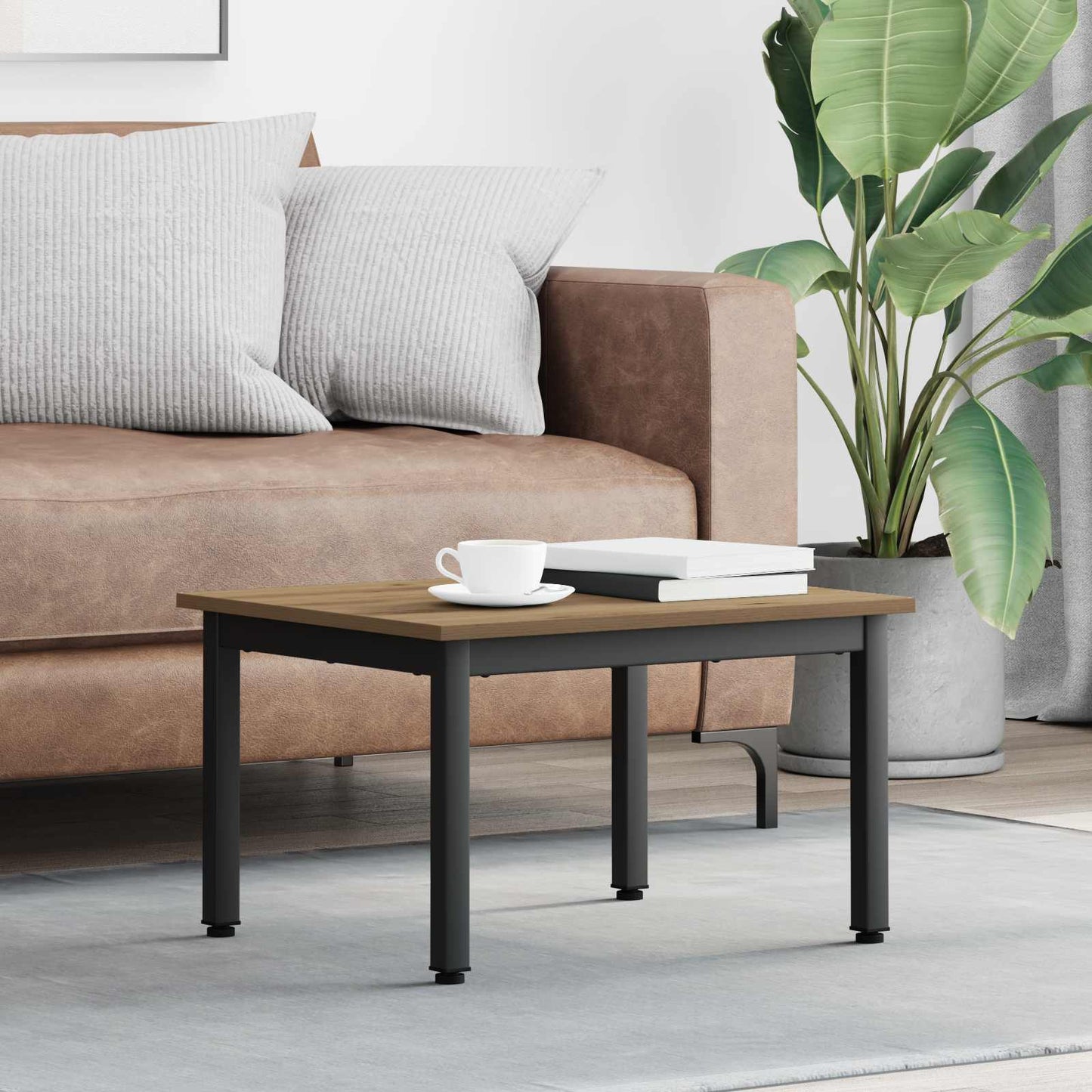 vidaXL Τραπεζάκι σαλονιού Καρυδιά Χειροποίητης Εργασίας