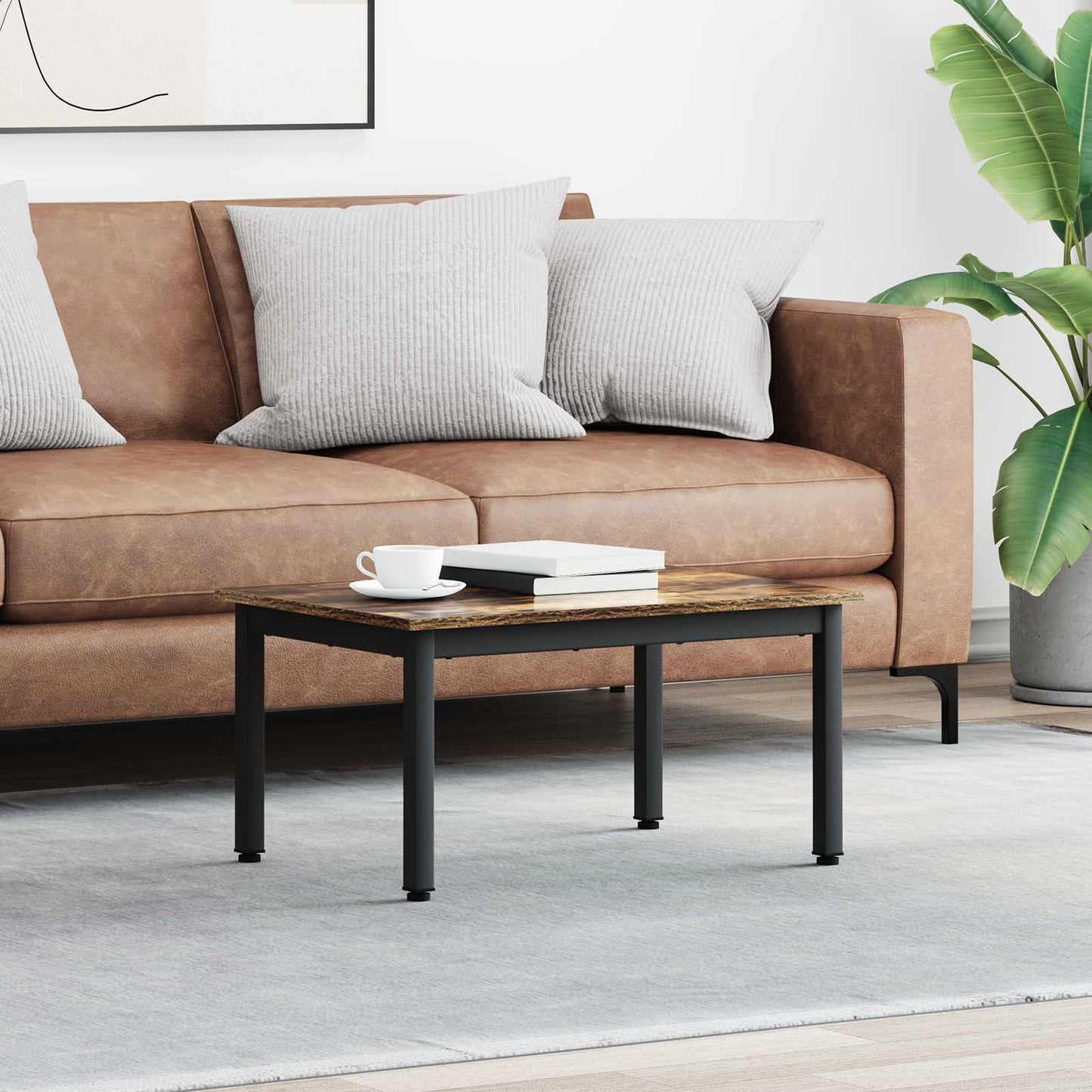 vidaXL Τραπεζάκι σαλονιού Καπνιστό Δρύς 70 x 50 x 36 εκ