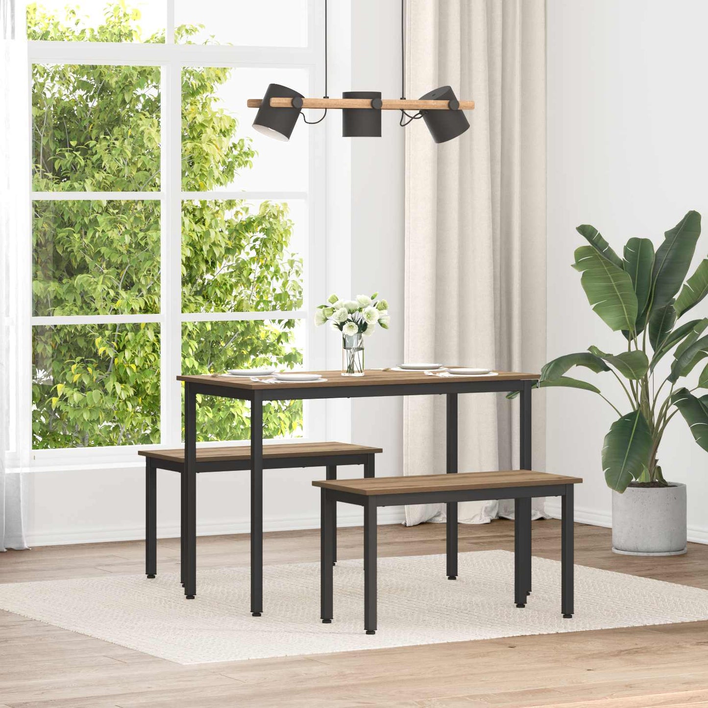 vidaXL παγκάκι Καρυδιά Χειροποίητης Εργασίας 80 x 35 x 45 cm