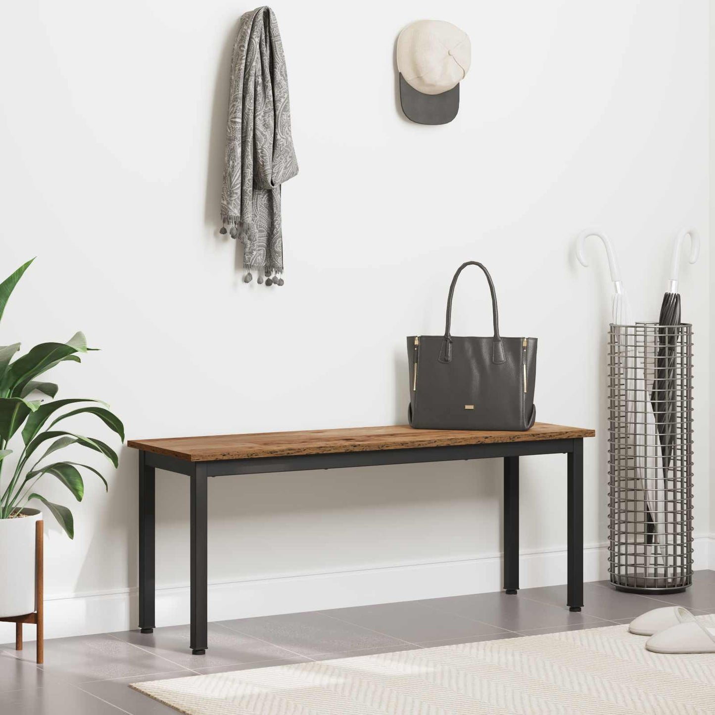 vidaXL παγκάκι Παλιό ξύλο 110 x 35 x 45 cm Επεξεργασμένο ξύλο