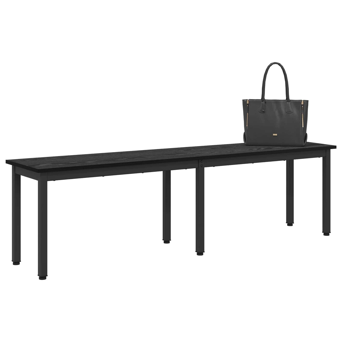 vidaXL παγκάκι Μαύρη Οξυά 160 x 35 x 45 cm Επεξεργασμένο Ξύλο