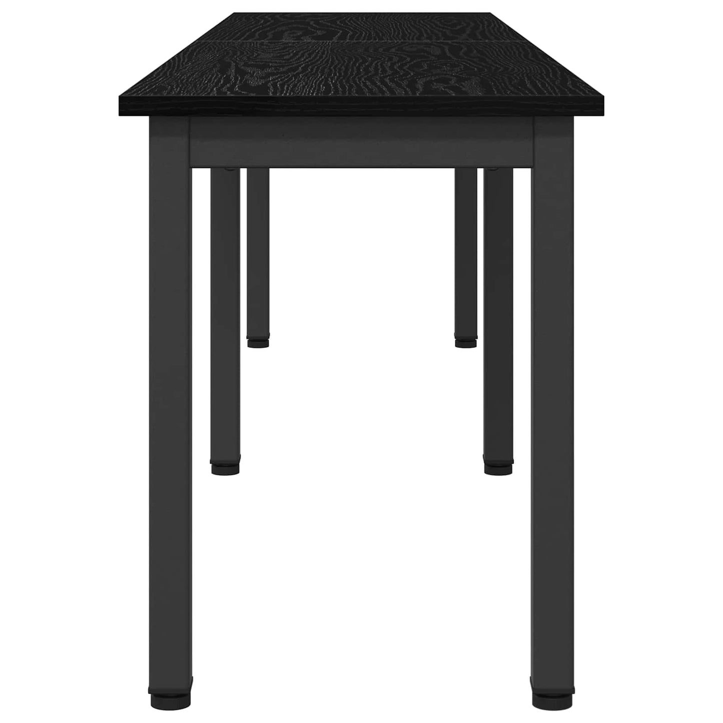 vidaXL παγκάκι Μαύρη Οξυά 160 x 35 x 45 cm Επεξεργασμένο Ξύλο