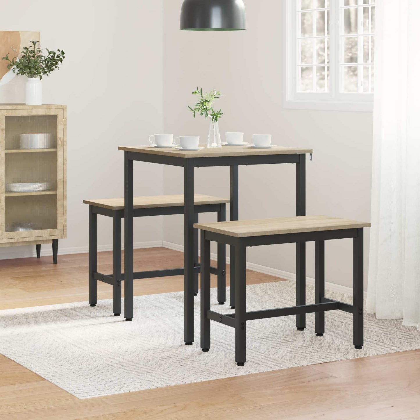 vidaXL Τραπεζαρίες ΜΕΤΑΛΛΟ