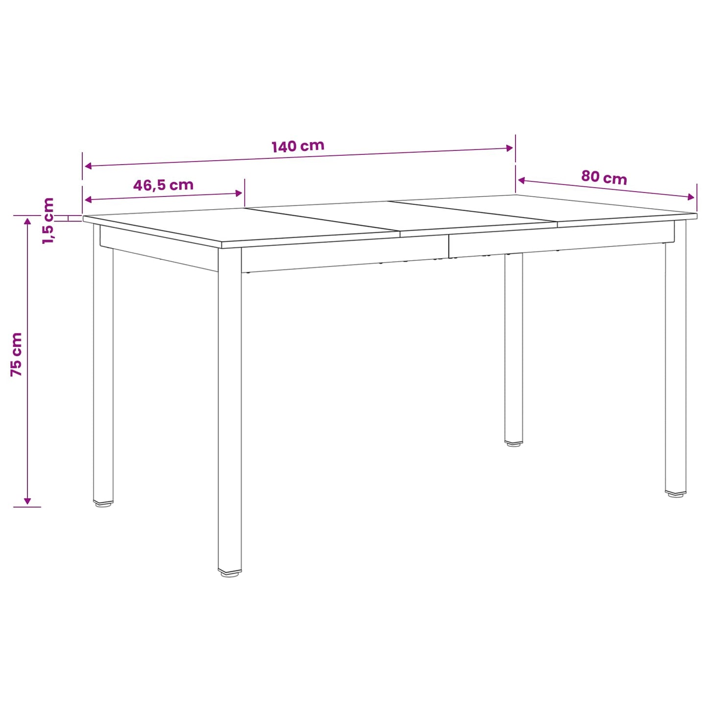 vidaXL Τραπεζαρίες 140 x 80 x 75 cm Επεξεργασμένο Ξύλο Artisan Δρυς