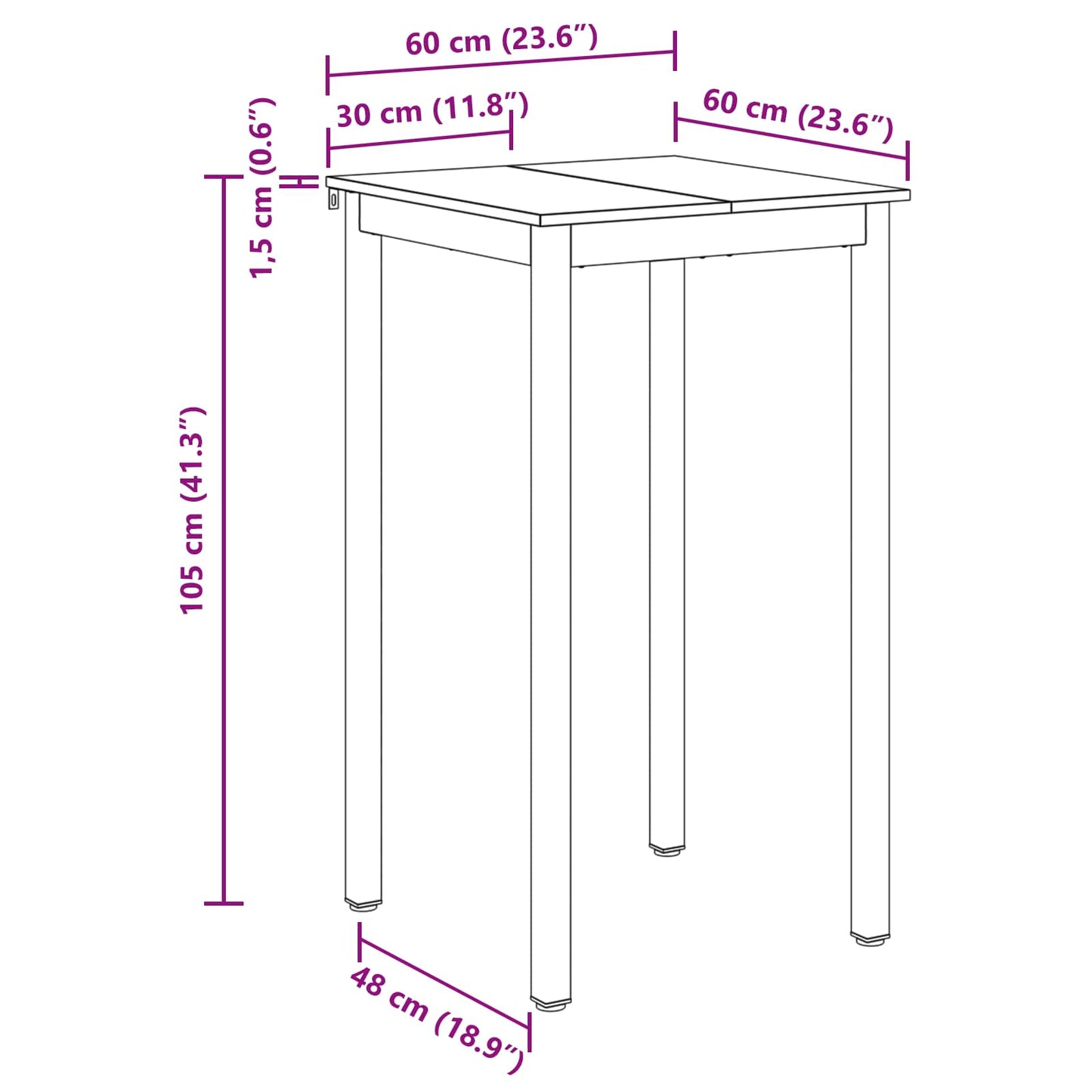vidaXL Τραπεζαρίες Επεξεργασμένο ξύλο