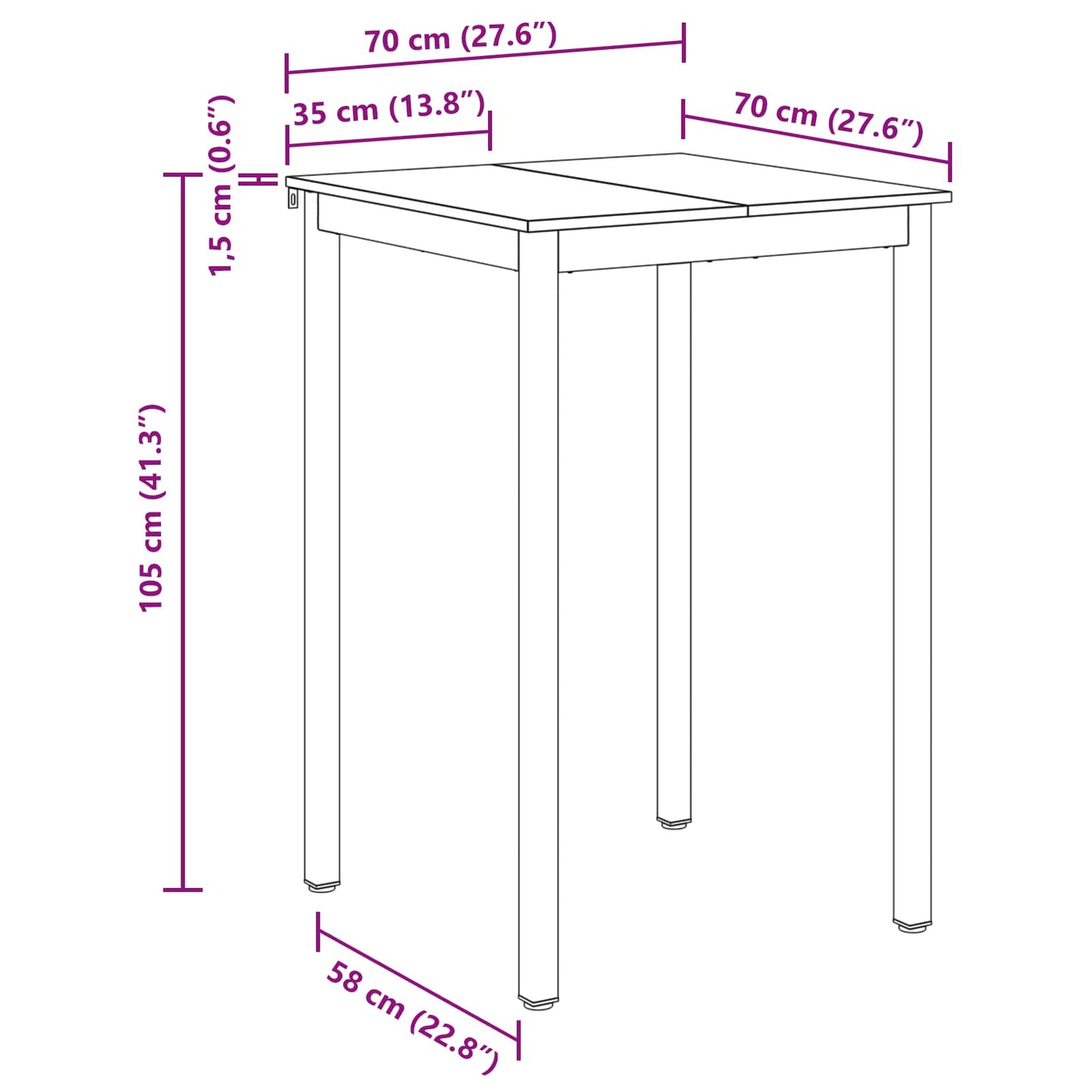 vidaXL Τραπεζαρίες Επεξεργασμένο ξύλο