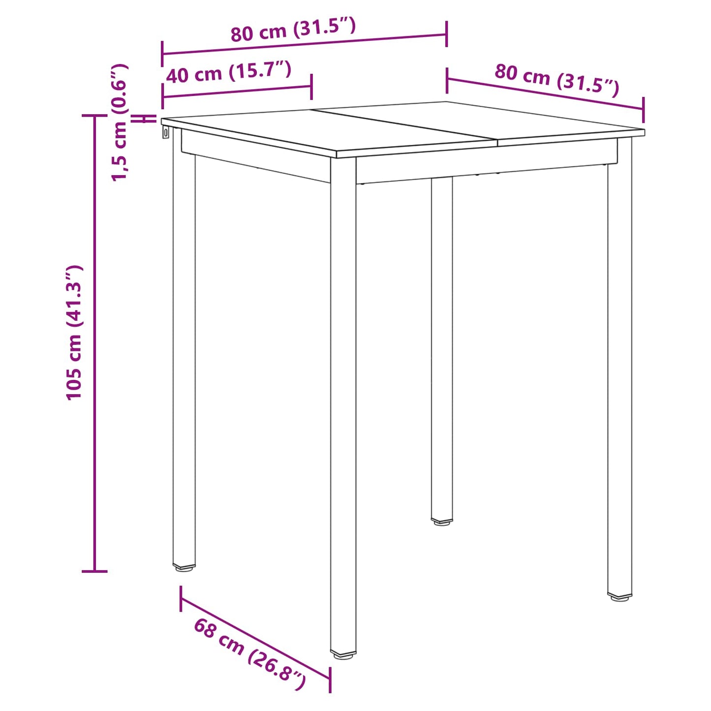 vidaXL Τραπεζαρίες Επεξεργασμένο ξύλο