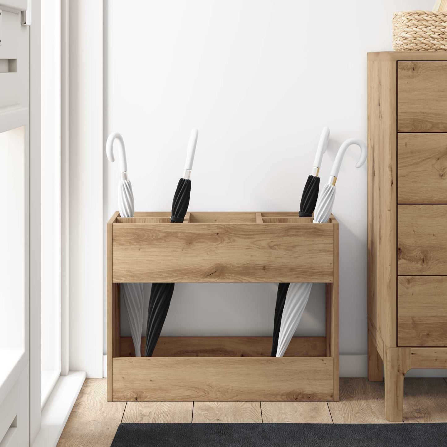 vidaXL Σχέδιο & βάση αποθήκευσης Artisan Oak 65 x 24 x 50 εκ
