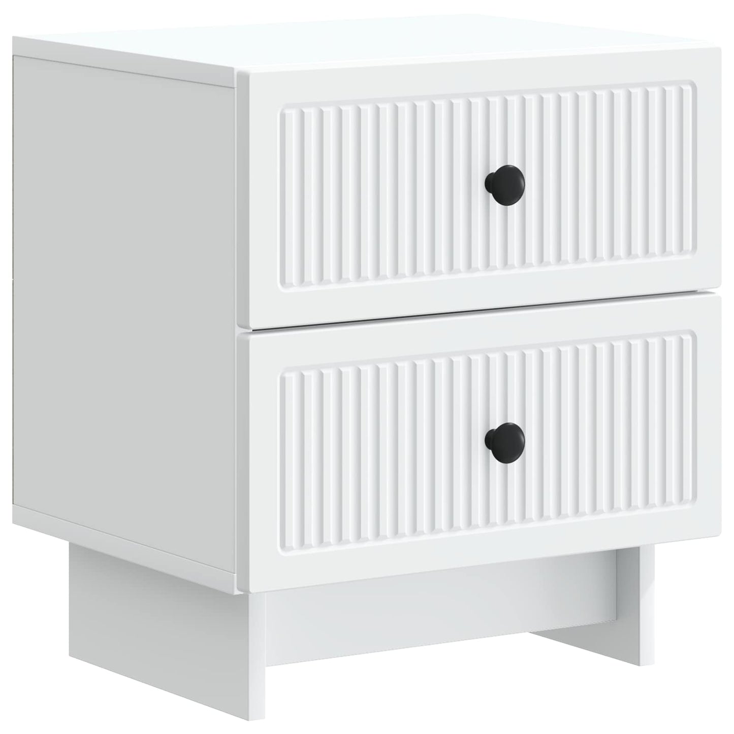 vidaXL Κομοδίνο Λευκό 43 x 34,5 x 47,5 εκ Επεξεργασμένο Ξύλο