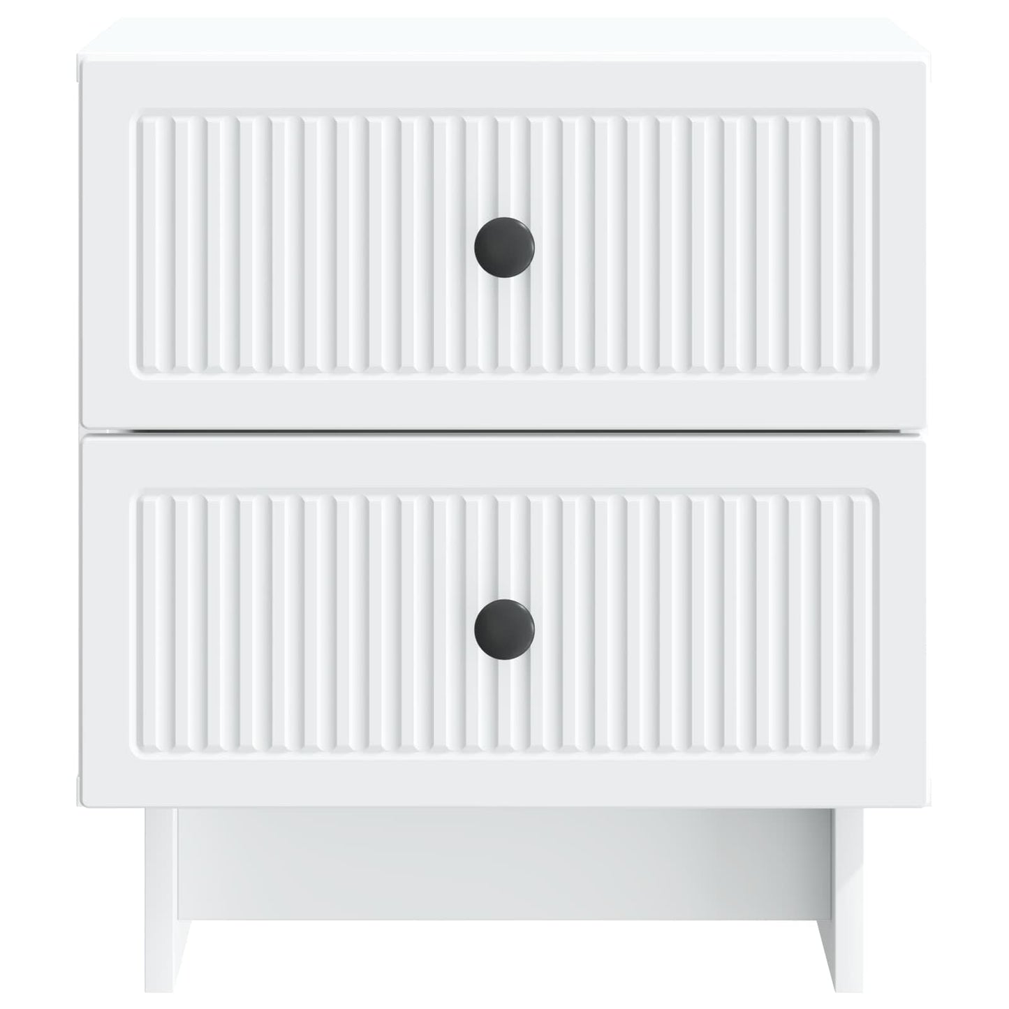 vidaXL Κομοδίνο Λευκό 43 x 34,5 x 47,5 εκ Επεξεργασμένο Ξύλο