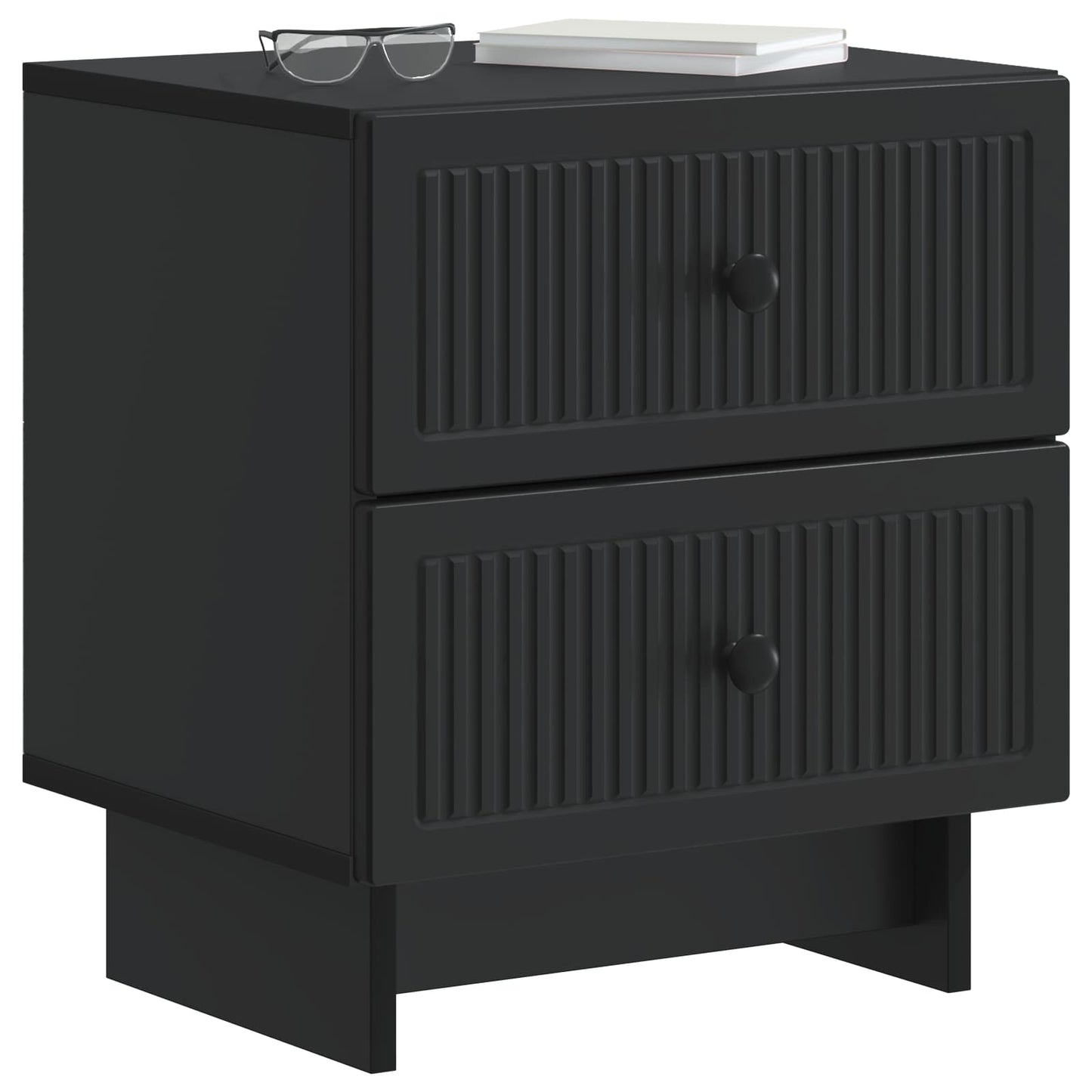 vidaXL Κομοδίνο Μαύρο 43 x 34,5 x 47,5 εκ Επεξεργασμένο Ξύλο