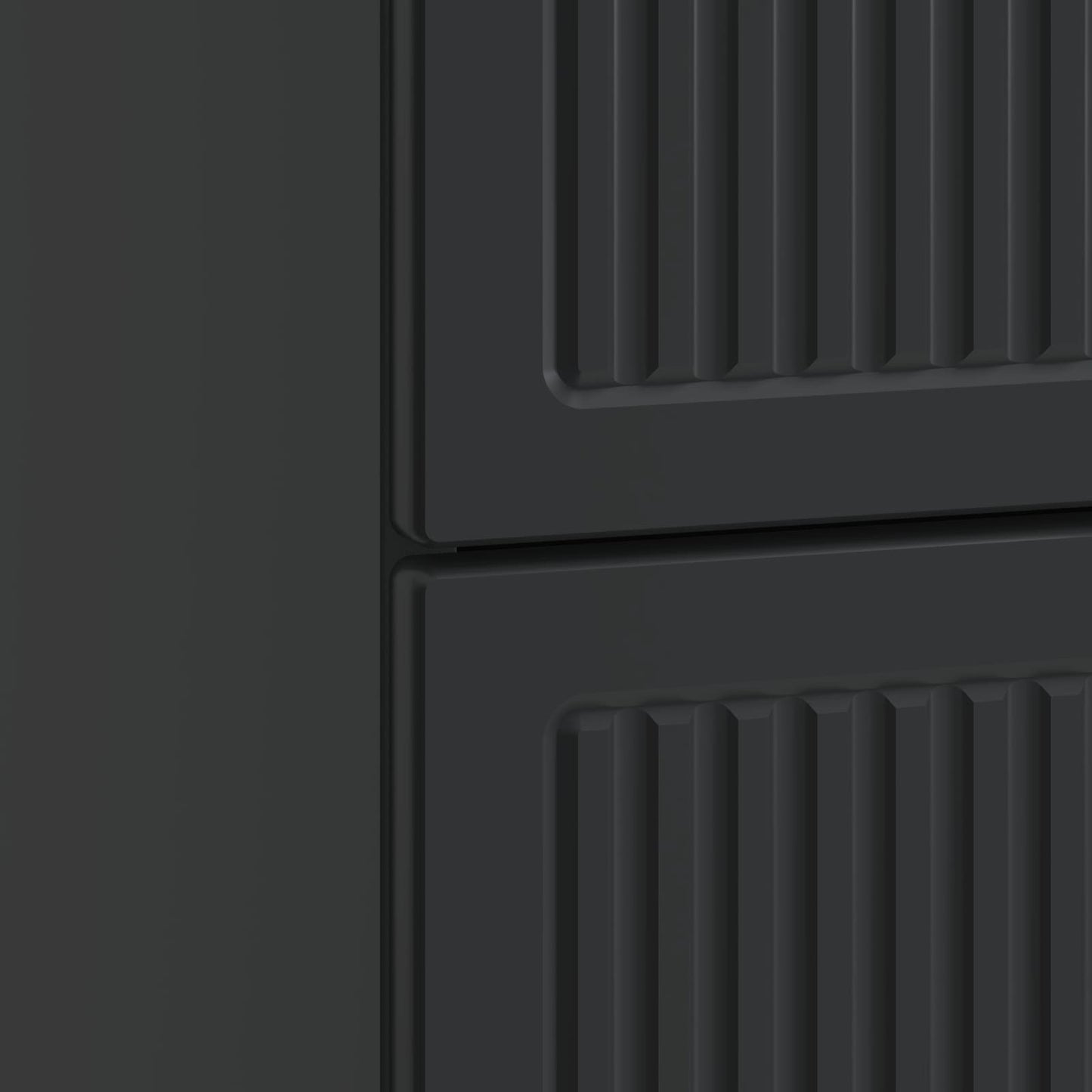 vidaXL Κομοδίνο 2 τμχ. Μαύρο 43 x 34,5 x 47,5 εκ Επεξεργασμένο Ξύλο