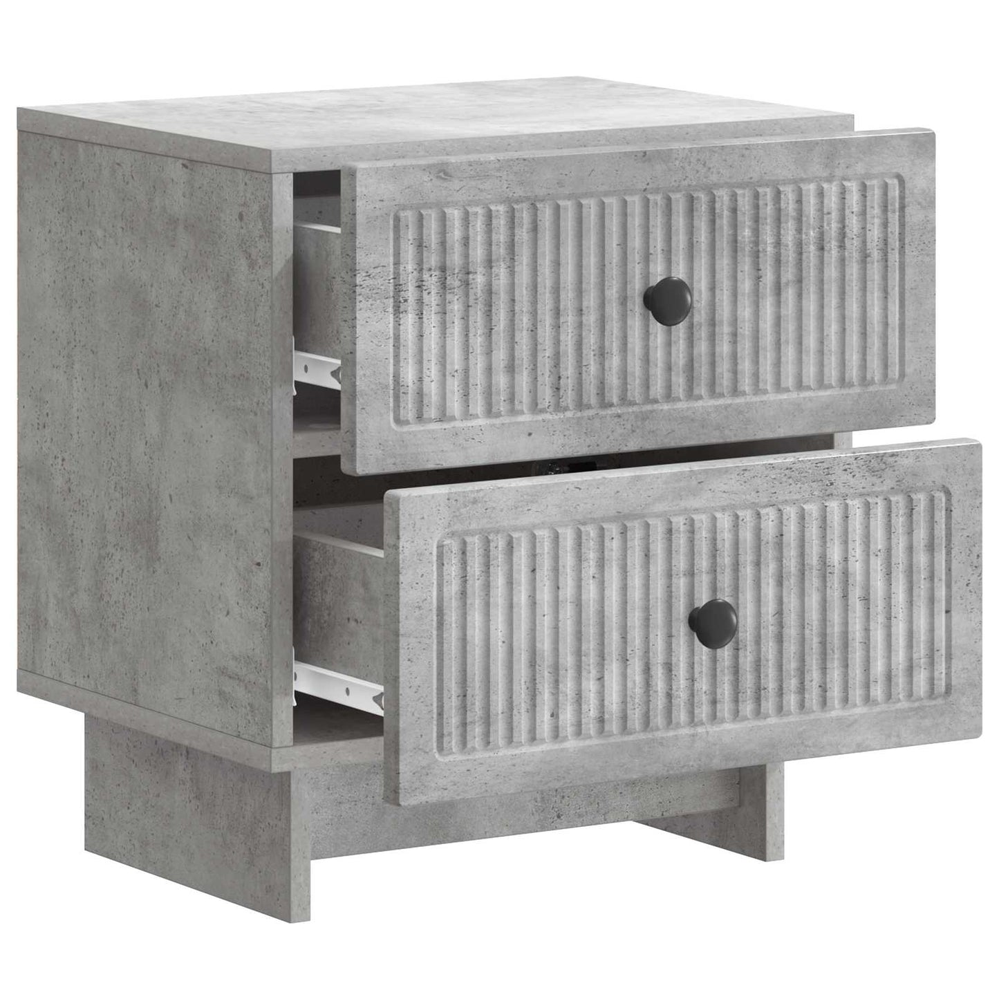 vidaXL Κομοδίνο 2 τμχ. Γκρι Σκυροδέματος 43 x 34,5 x 47,5 εκ