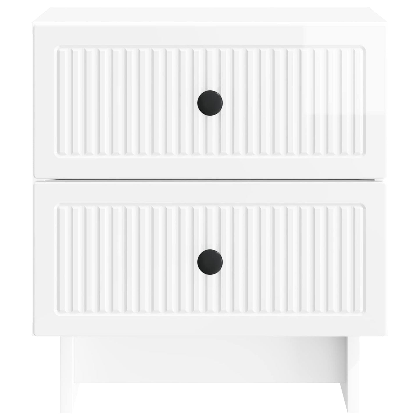 vidaXL Κομοδίνο με συρτάρι Γυαλιστερό Λευκό 43 x 34,5 x 47,5 εκ
