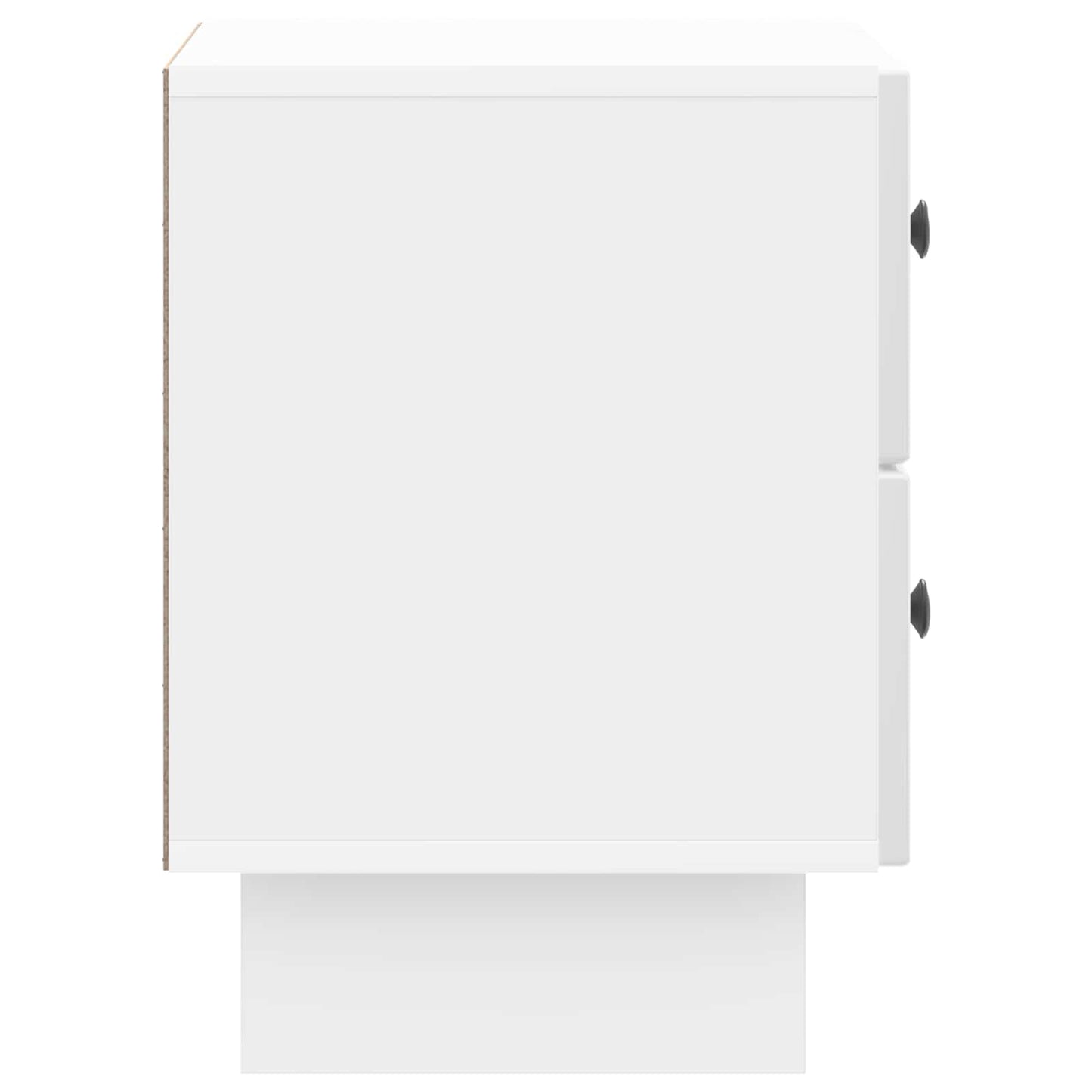 vidaXL Κομοδίνο με συρτάρι Γυαλιστερό Λευκό 43 x 34,5 x 47,5 εκ