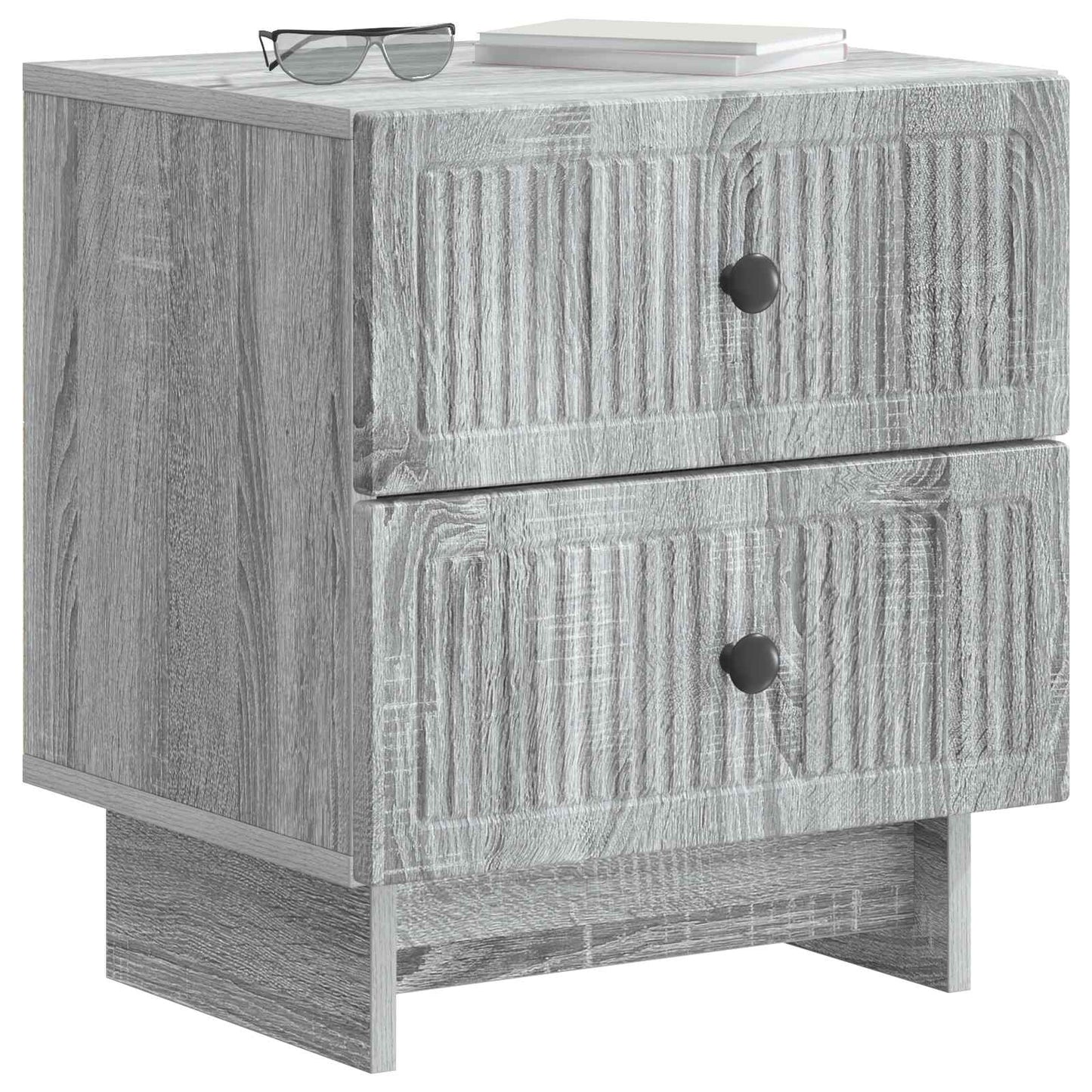 vidaXL Κομοδίνο 2 τμχ. Γκρι Sonoma 43 x 34,5 x 47,5 εκ