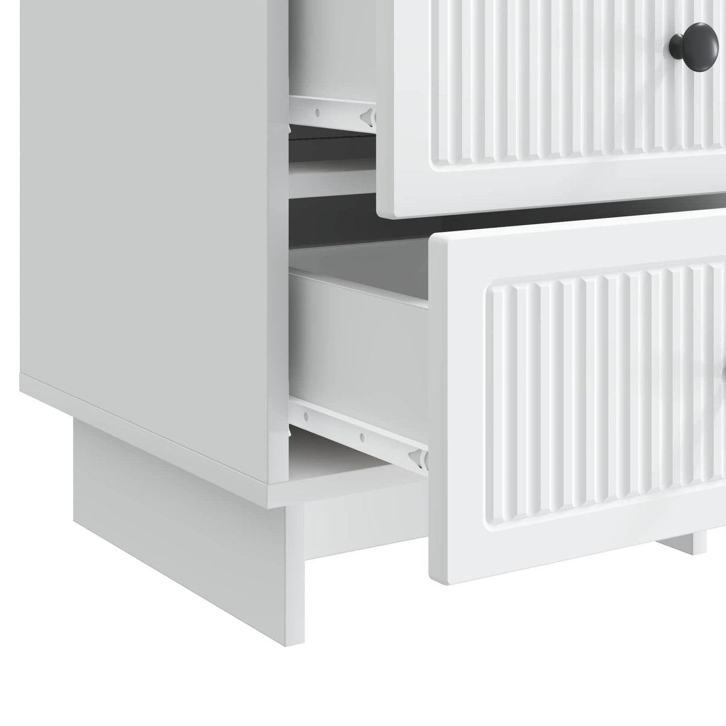vidaXL Κομοδίνο με συρτάρι Λευκό 43 x 41 x 66,5 εκ. Επεξεργασμένο Ξύλο