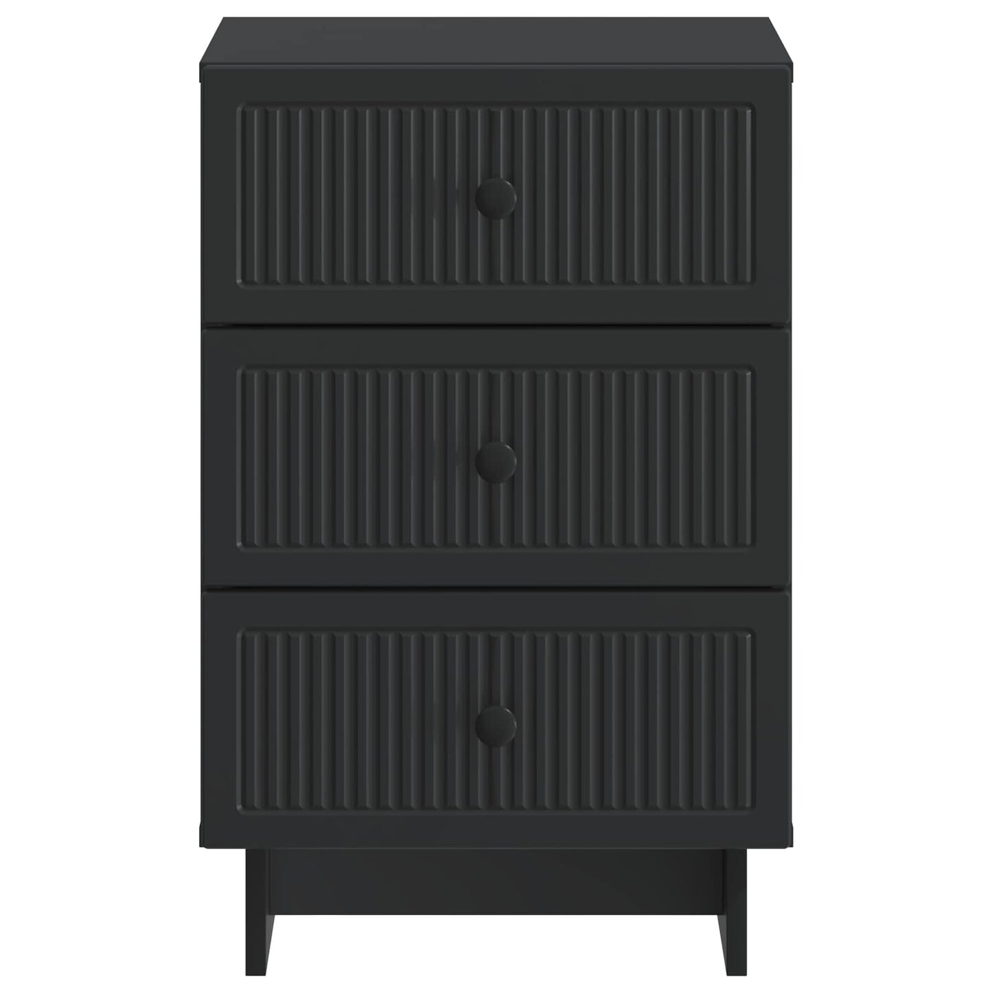 vidaXL Κομοδίνο με συρτάρι Μαύρο 43 x 41 x 66,5 εκ. Επεξεργασμένο Ξύλο