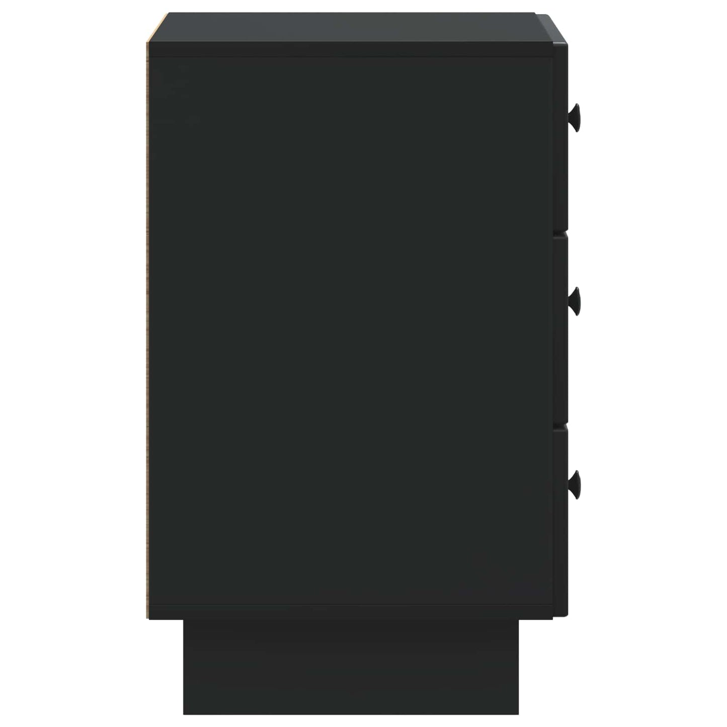 vidaXL Κομοδίνο με συρτάρι Μαύρο 43 x 41 x 66,5 εκ. Επεξεργασμένο Ξύλο