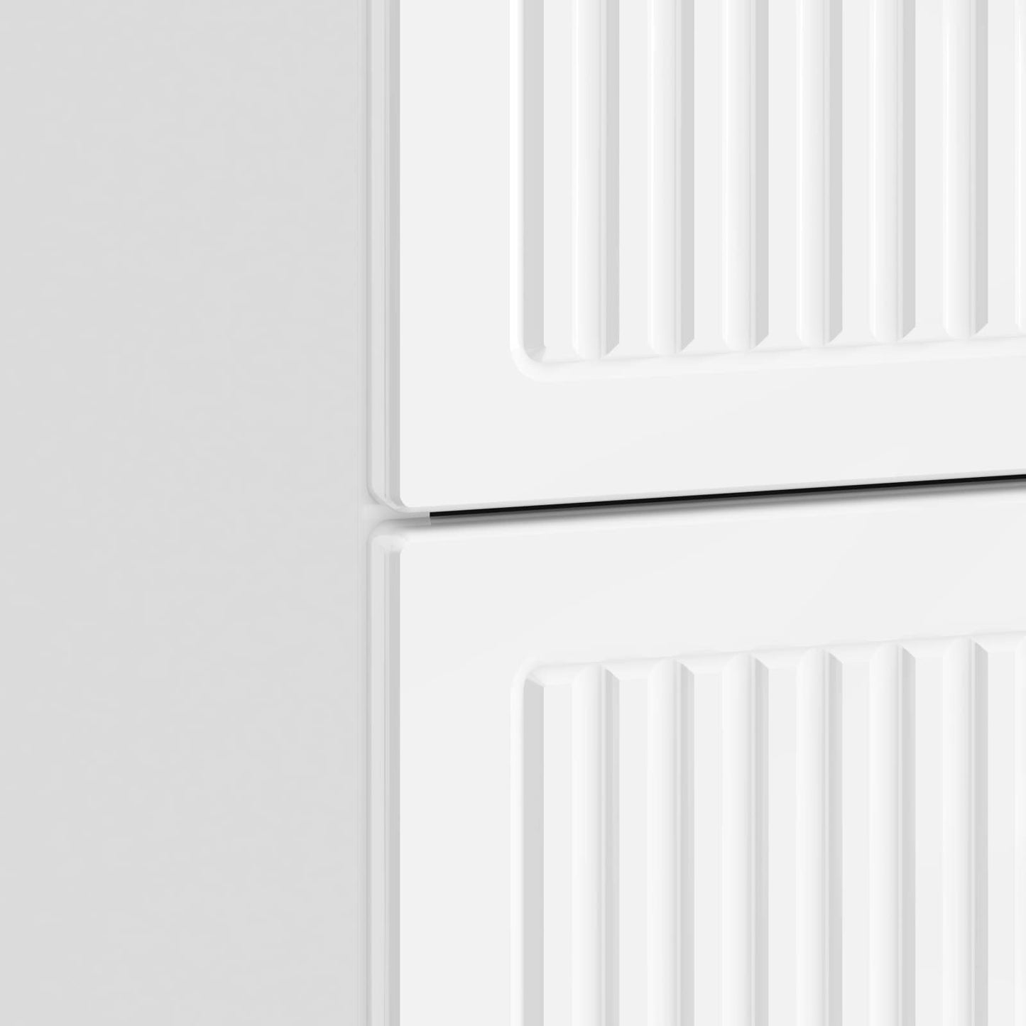 vidaXL Κομοδίνο Γυαλιστερό Λευκό 43 x 41 x 66,5 εκ. Επεξεργασμένο Ξύλο