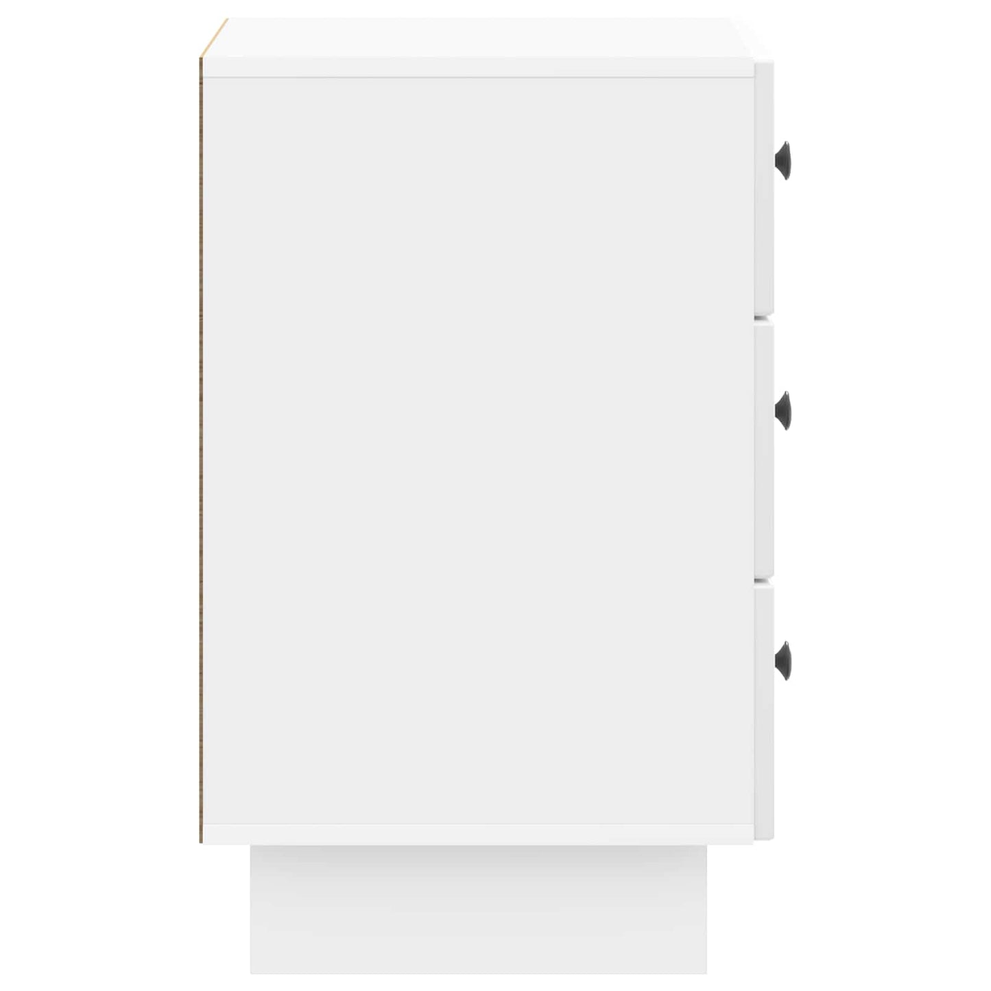 vidaXL Κομοδίνο Γυαλιστερό Λευκό 43 x 41 x 66,5 εκ. Επεξεργασμένο Ξύλο