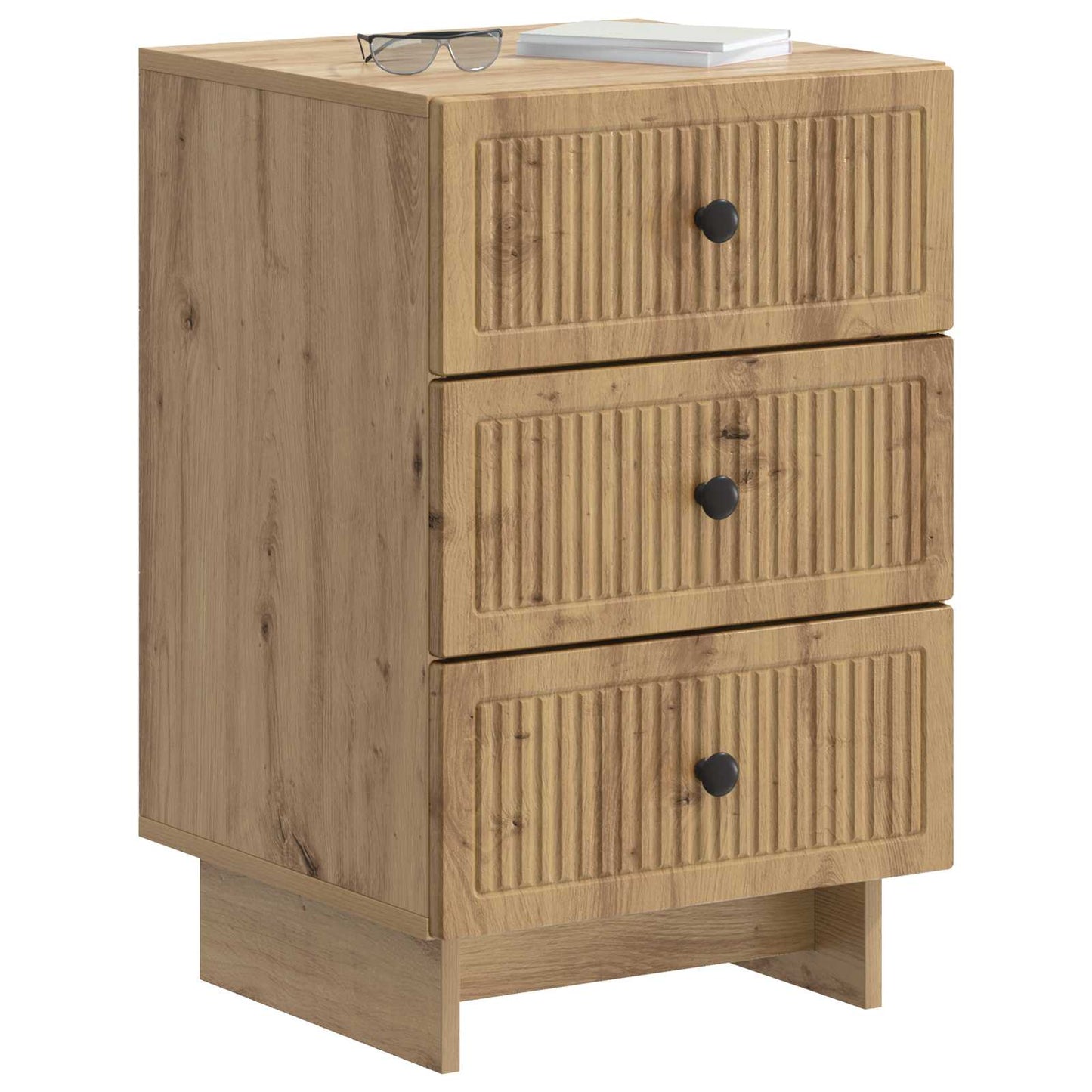 vidaXL Κομοδίνο Artisan Δρυς 43 x 41 x 66,5 εκ. Επεξεργασμένο Ξύλο