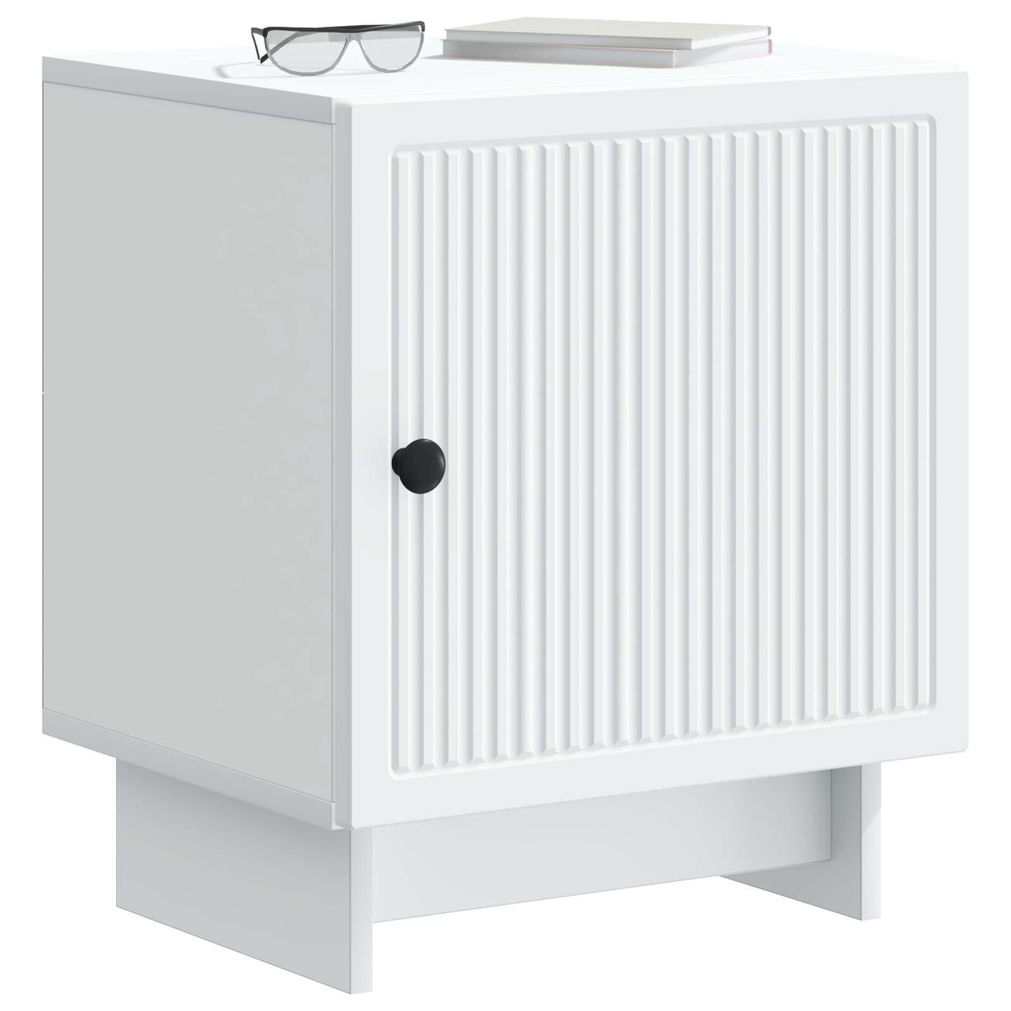 vidaXL Κομοδίνο Λευκό 43 x 34,5 x 50 εκ Επεξεργασμένο Ξύλο