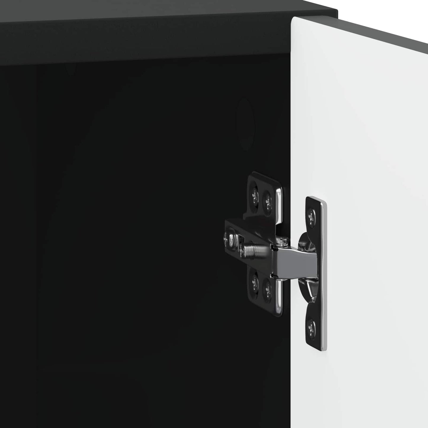 vidaXL Κομοδίνο 2 τμχ. Μαύρο 43 x 34,5 x 50 εκ Επεξεργασμένο Ξύλο