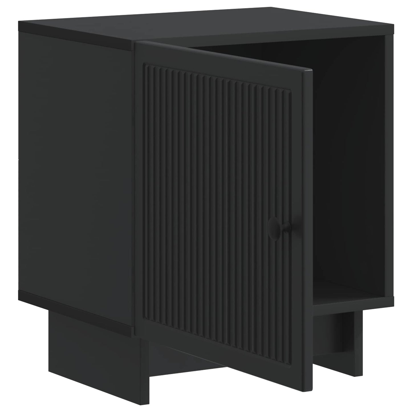 vidaXL Κομοδίνο 2 τμχ. Μαύρο 43 x 34,5 x 50 εκ Επεξεργασμένο Ξύλο