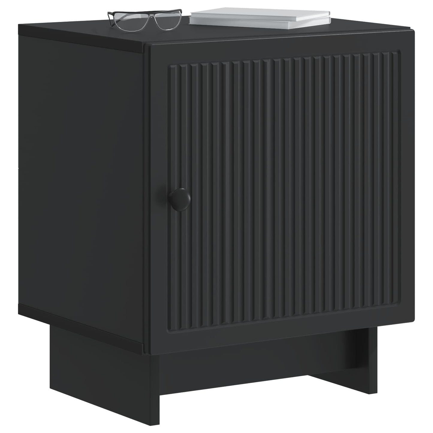 vidaXL Κομοδίνο 2 τμχ. Μαύρο 43 x 34,5 x 50 εκ Επεξεργασμένο Ξύλο