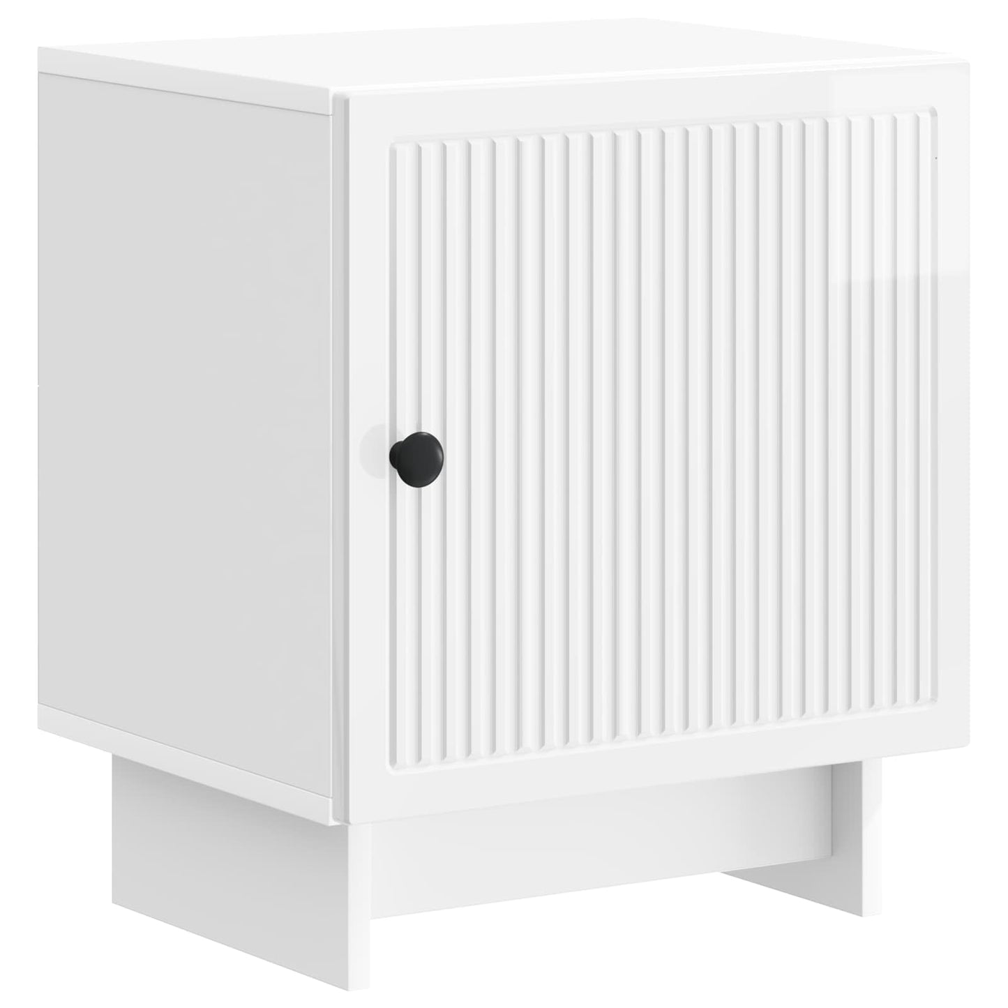 vidaXL Κομοδίνο Γυαλιστερό Λευκό 43 x 34,5 x 50 εκ Επεξεργασμένο Ξύλο