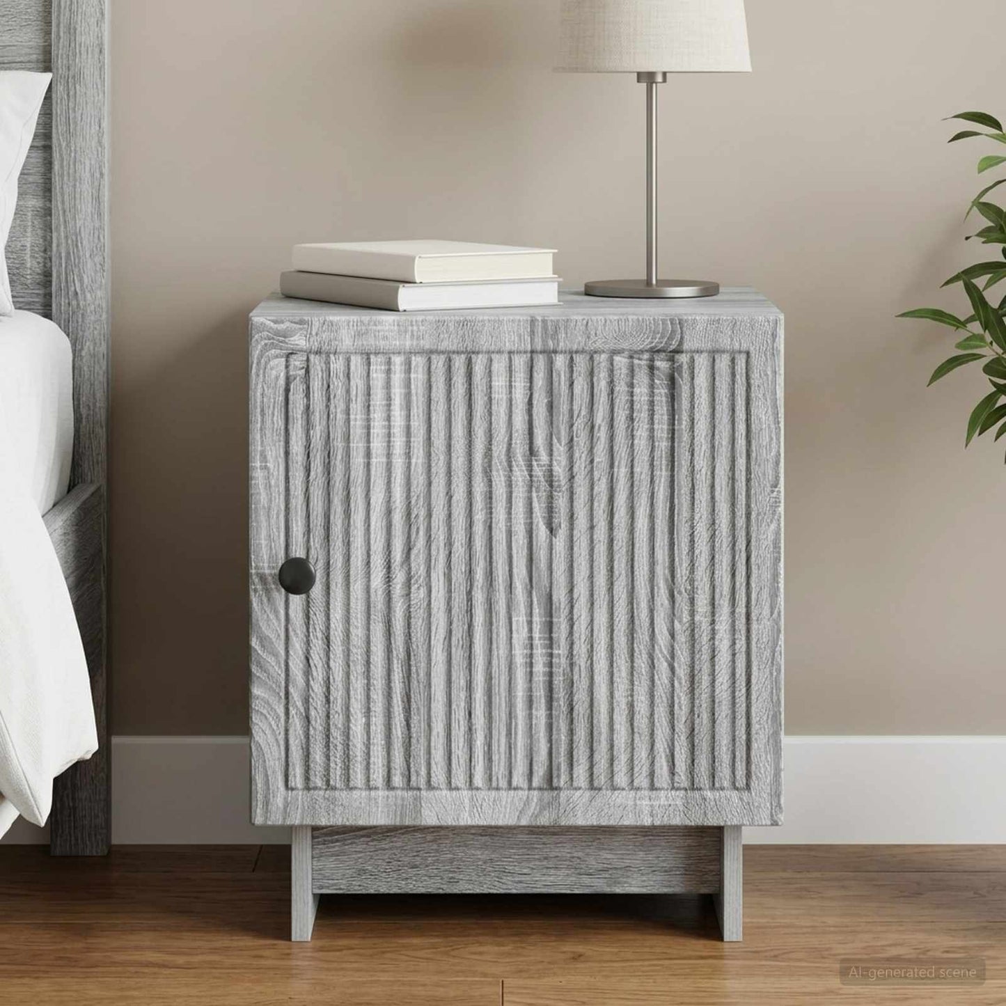 vidaXL Κομοδίνο Γκρι Sonoma 43 x 34,5 x 50 εκ Επεξεργασμένο Ξύλο